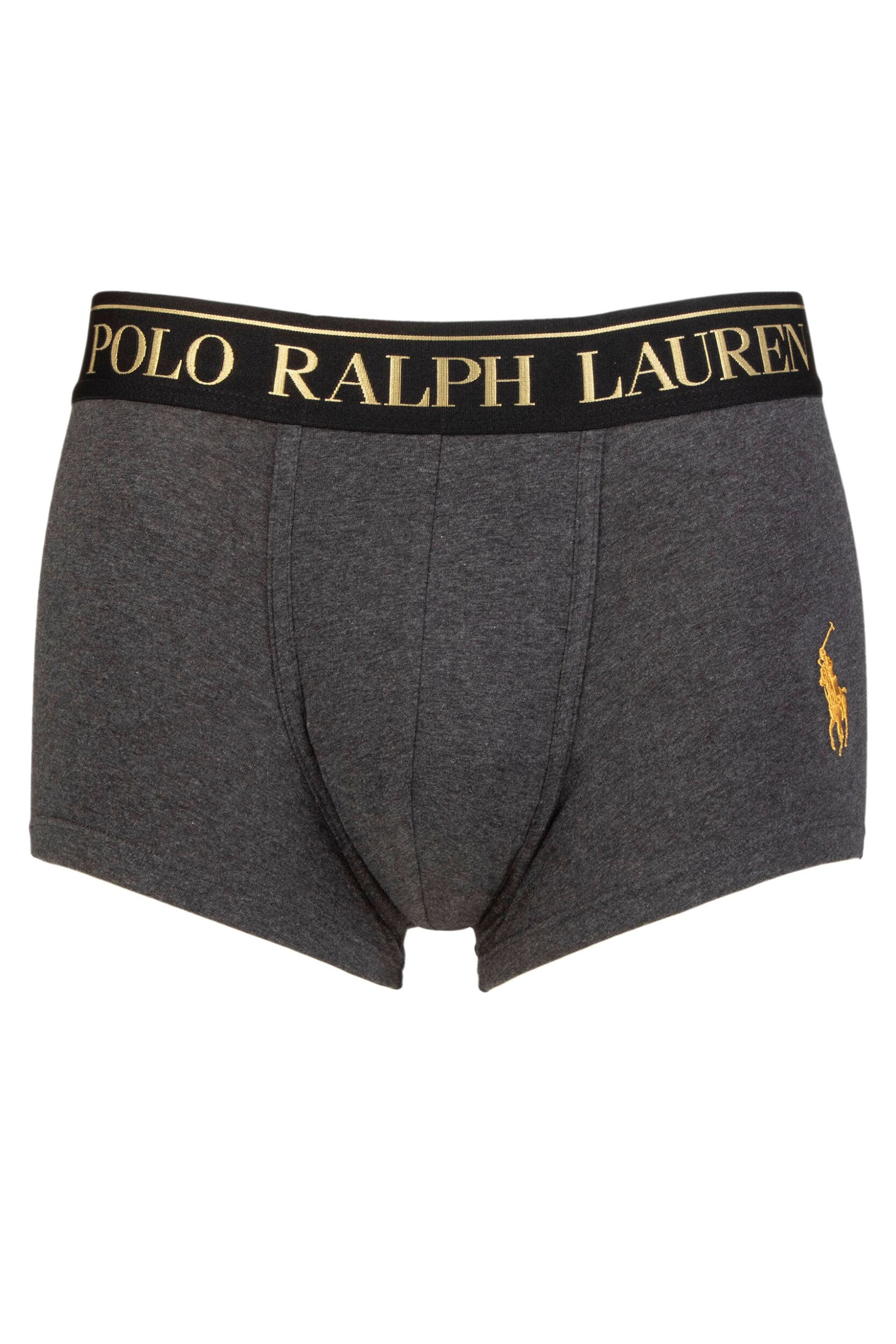 Mens 1 Pair Ralph Lauren Stretch Cotton Classic Trunks Windsor Heather Gold XL