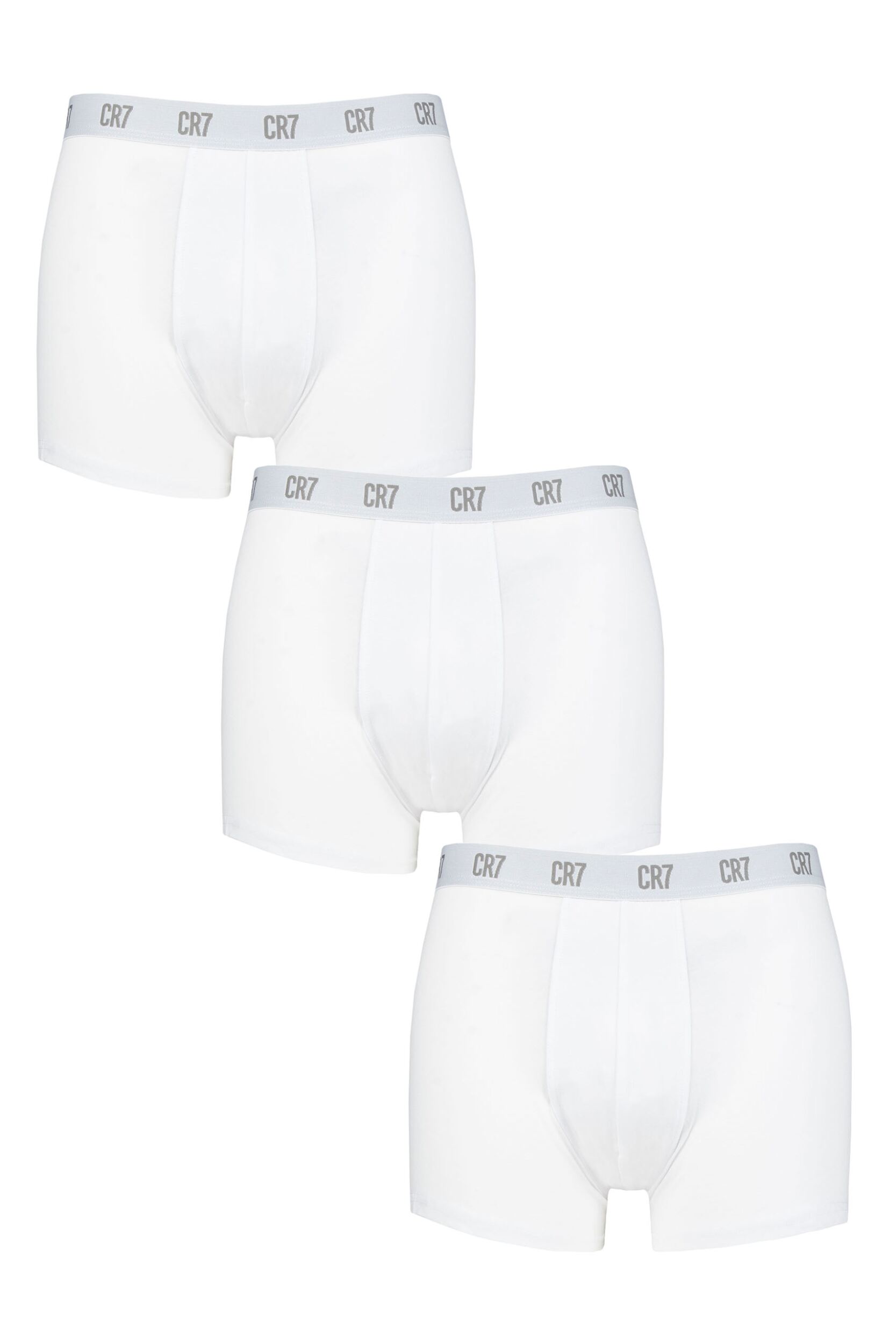 Mens 3 Pack CR7 Cotton Trunks White Extra Large