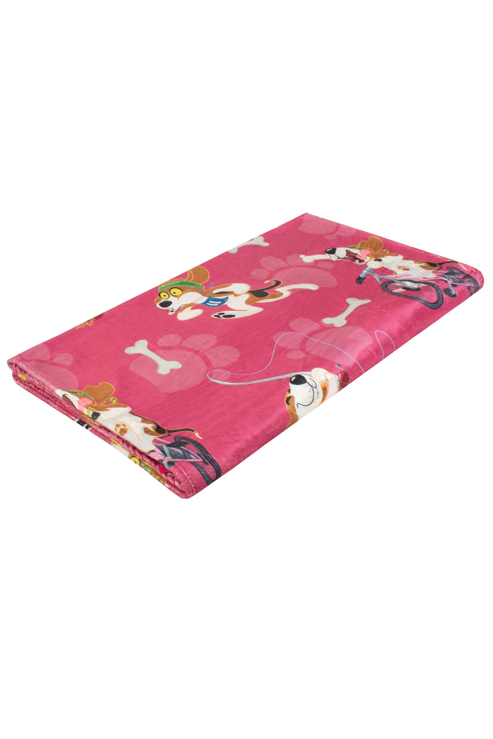 1 Pack Heat Holders 1.7 TOG Oversized Dog Pattern Blanket Coral 180*200CM