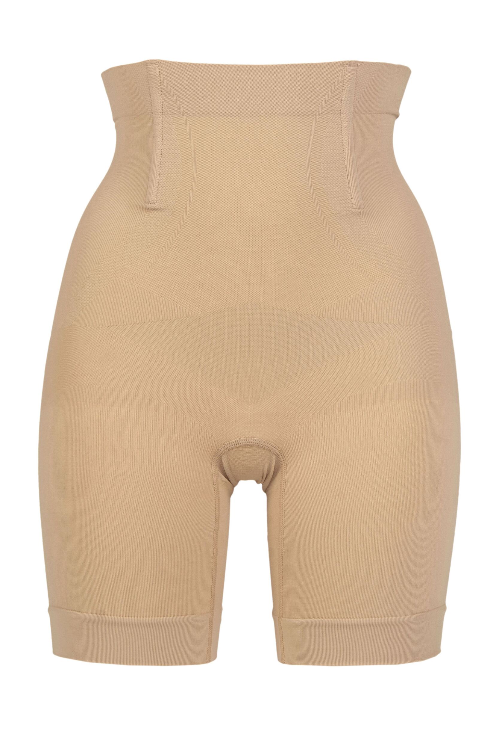 Women's 1 Pack Ambra  It's a Cinch Hi Waisted Short Underwear Rose Beige UK 14-16