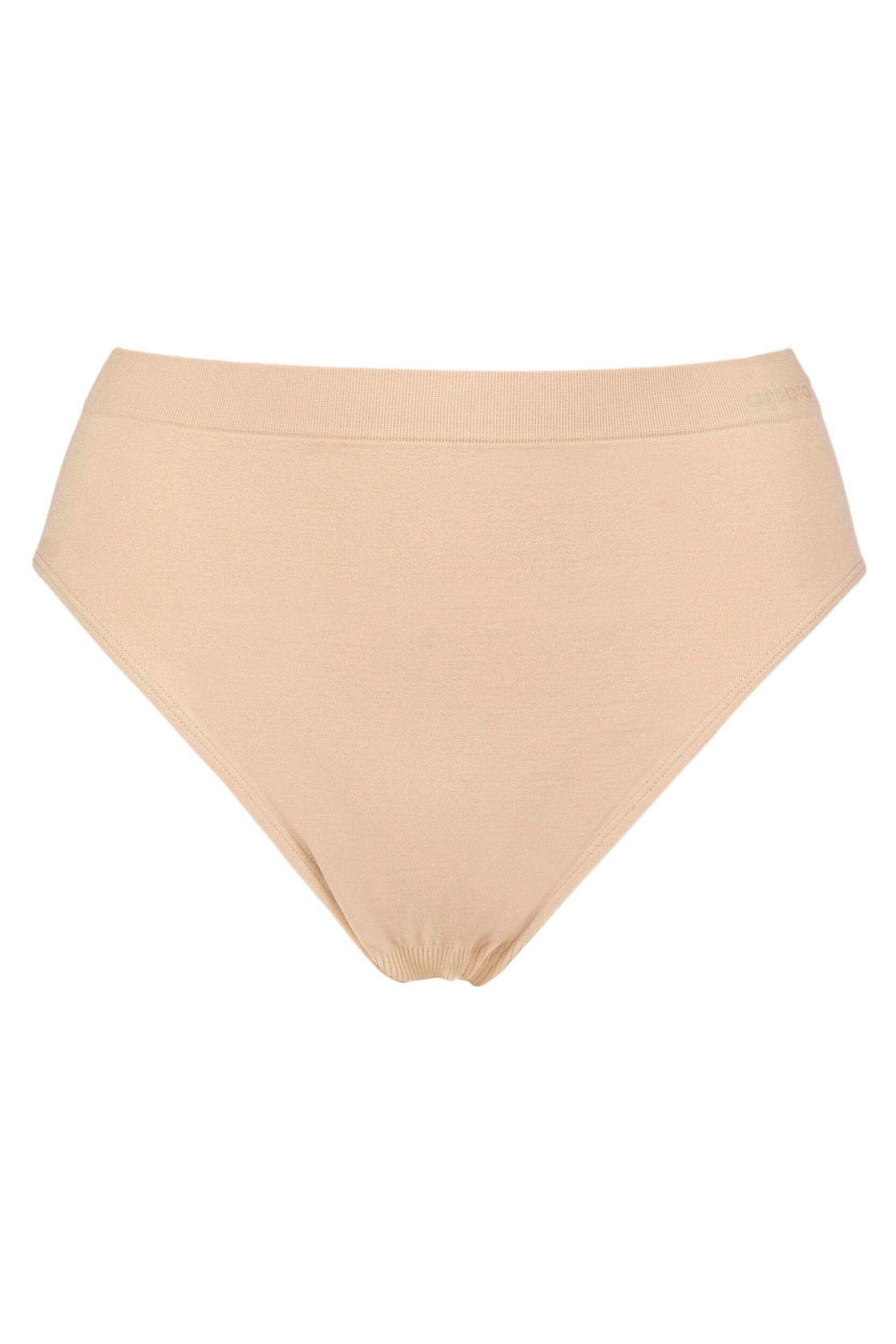 Women's 1 Pack Ambra Curvesque Hi Cut Brief Nude UK 16-18