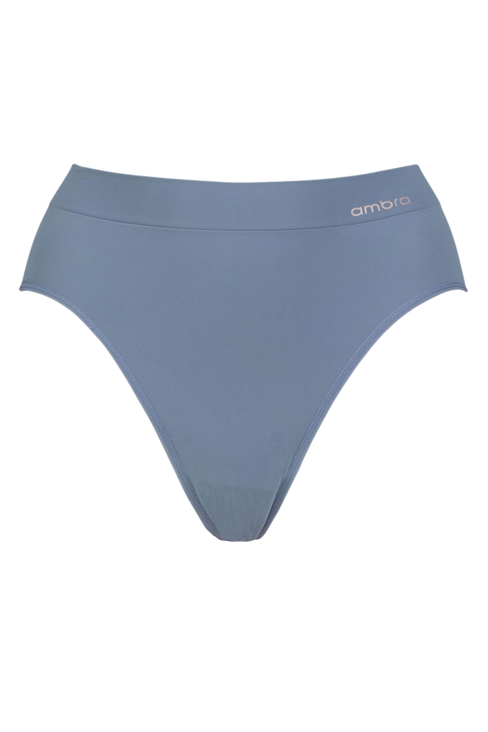 Women's 1 Pack Ambra Bondi Bare Hi Cut Brief Underwear Midnight UK 12-14