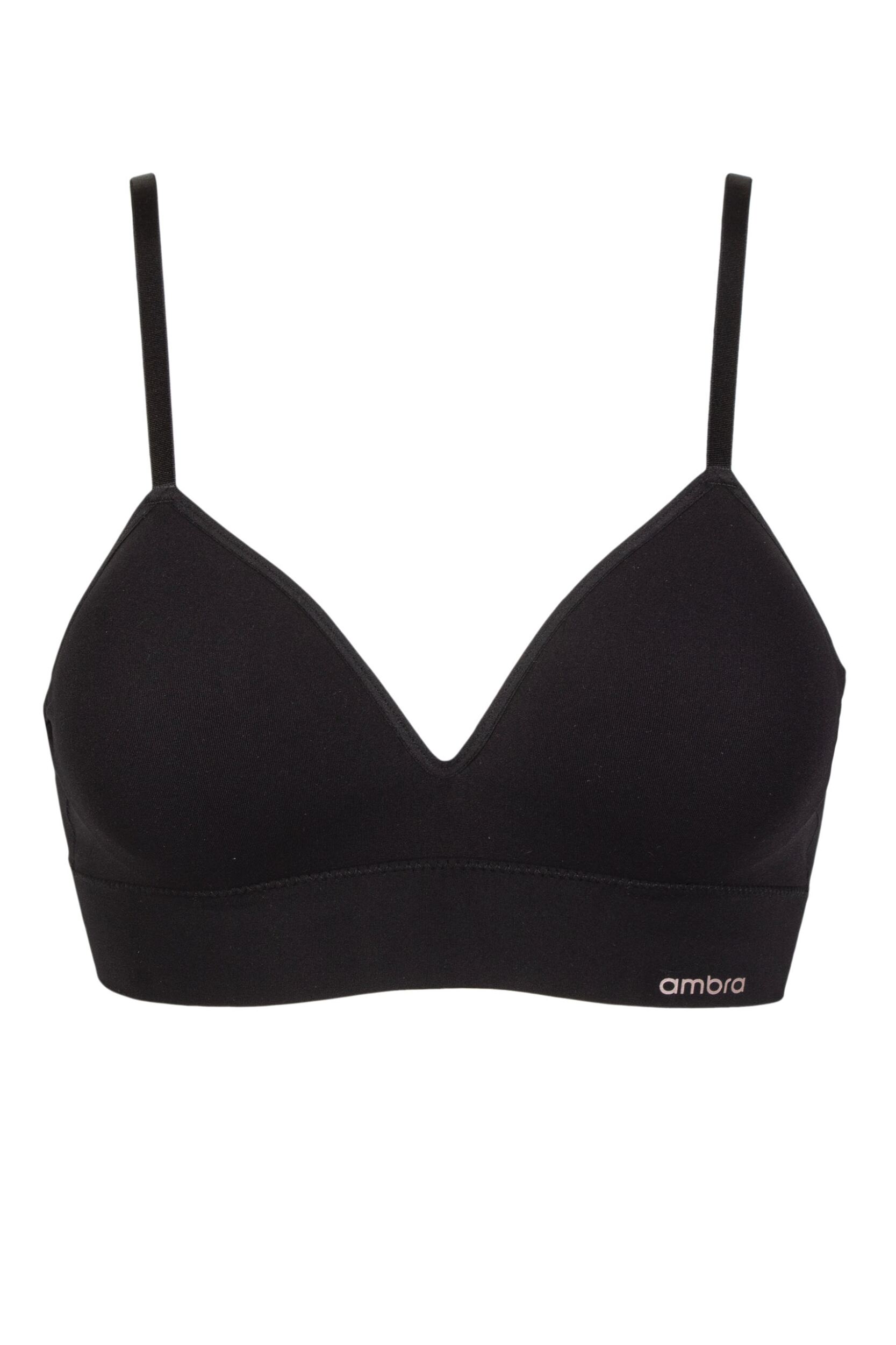 Women's 1 Pack Ambra Bondi Bare Longline Bra Black UK 10-12