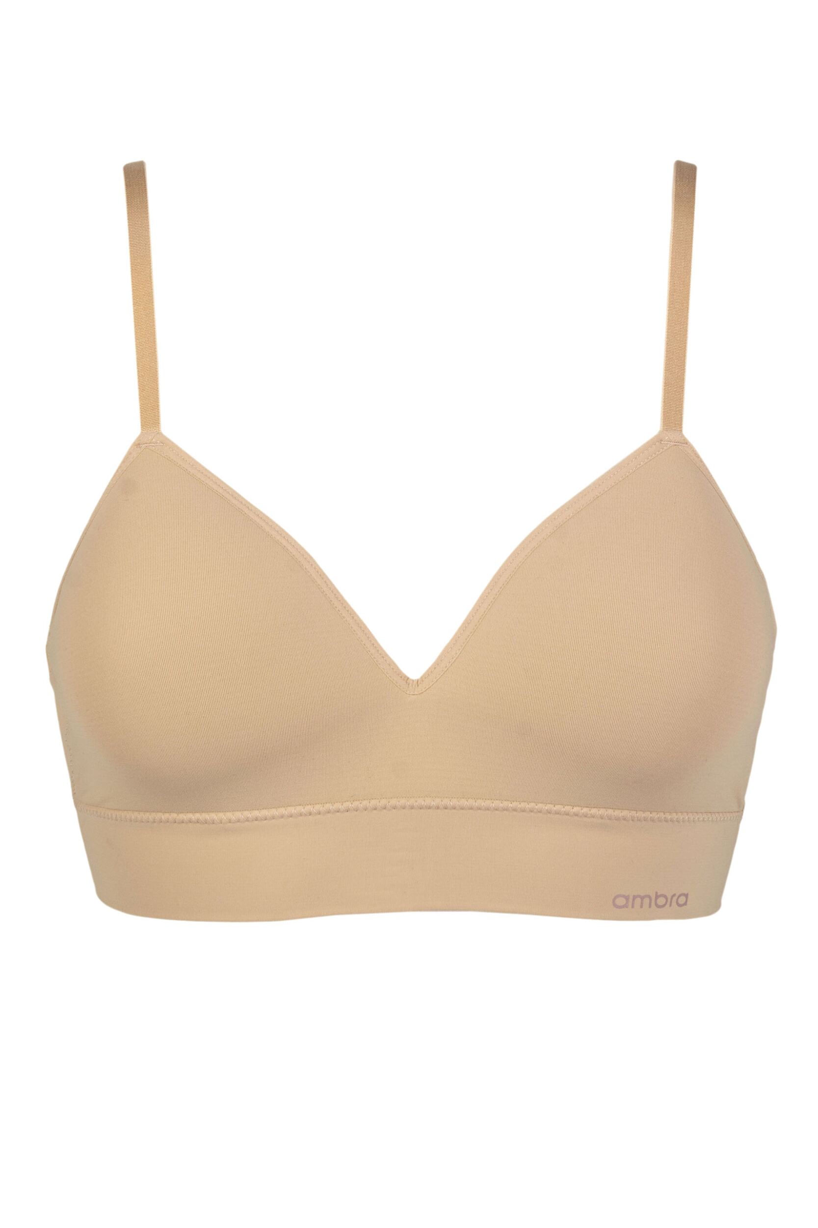 Women's 1 Pack Ambra Bondi Bare Longline Bra Rose Beige UK 14-16