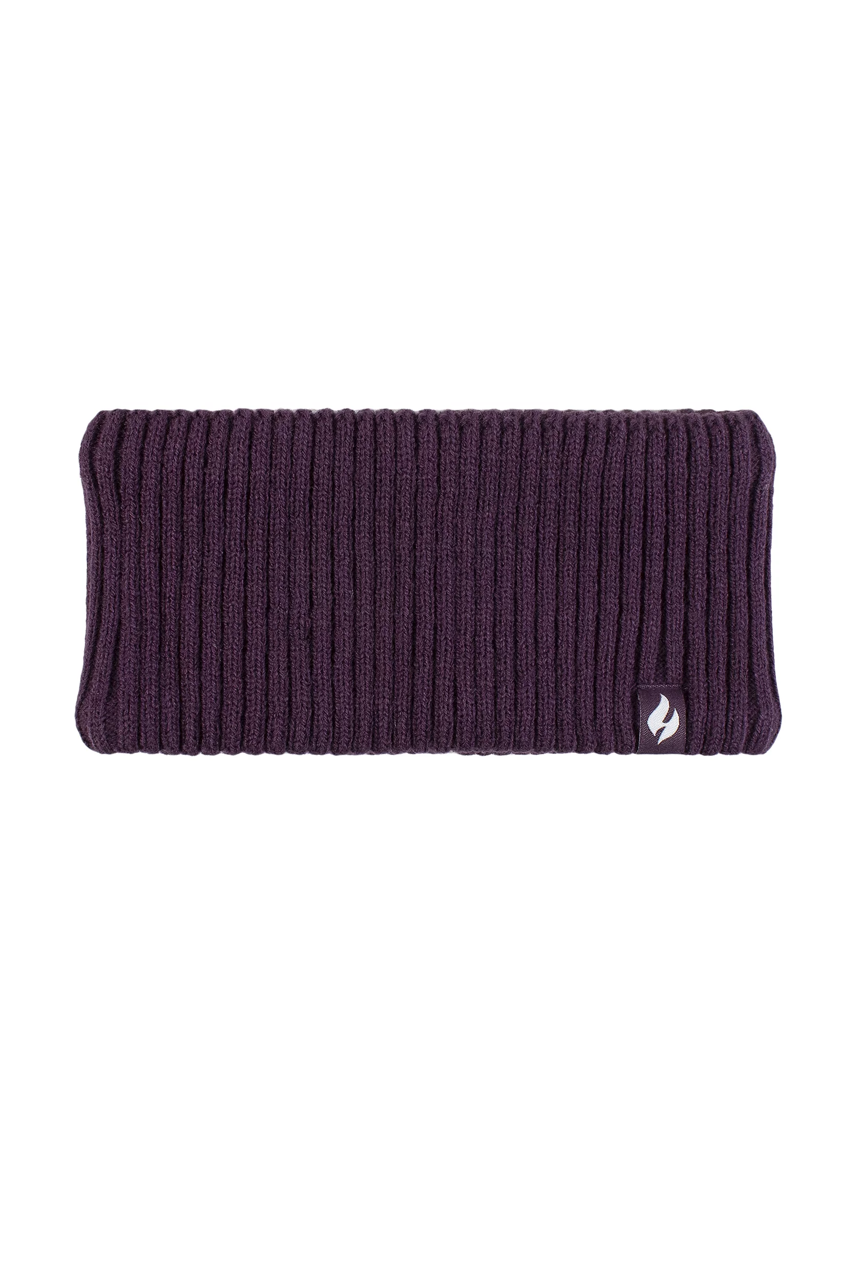Women's 1 Pack SOCKSHOP Heat Holders Padova Ribbed Headband Purple