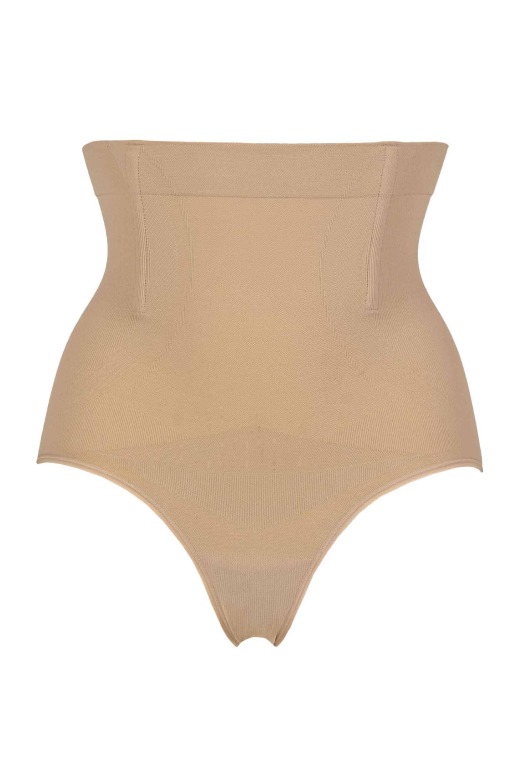 Women's 1 Pack Ambra It’s a Cinch Hi Waist Full Brief Rose Beige 10-12 UK
