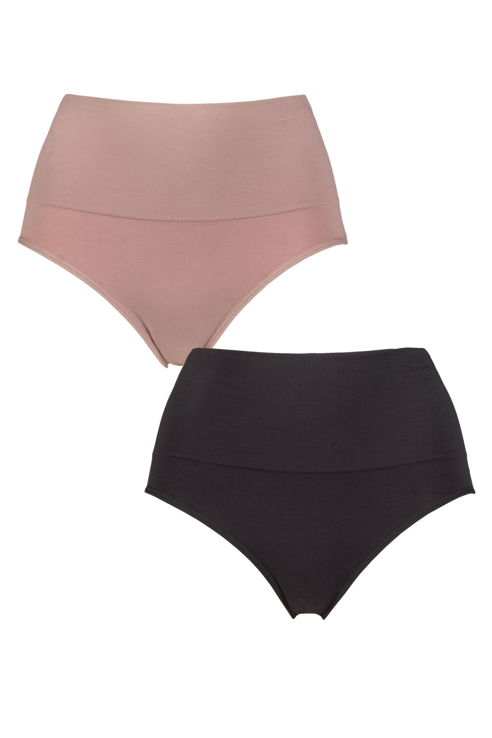 Women's 2 Pack Ambra Seamless Smoothies Full Brief Mocca UK 8-10