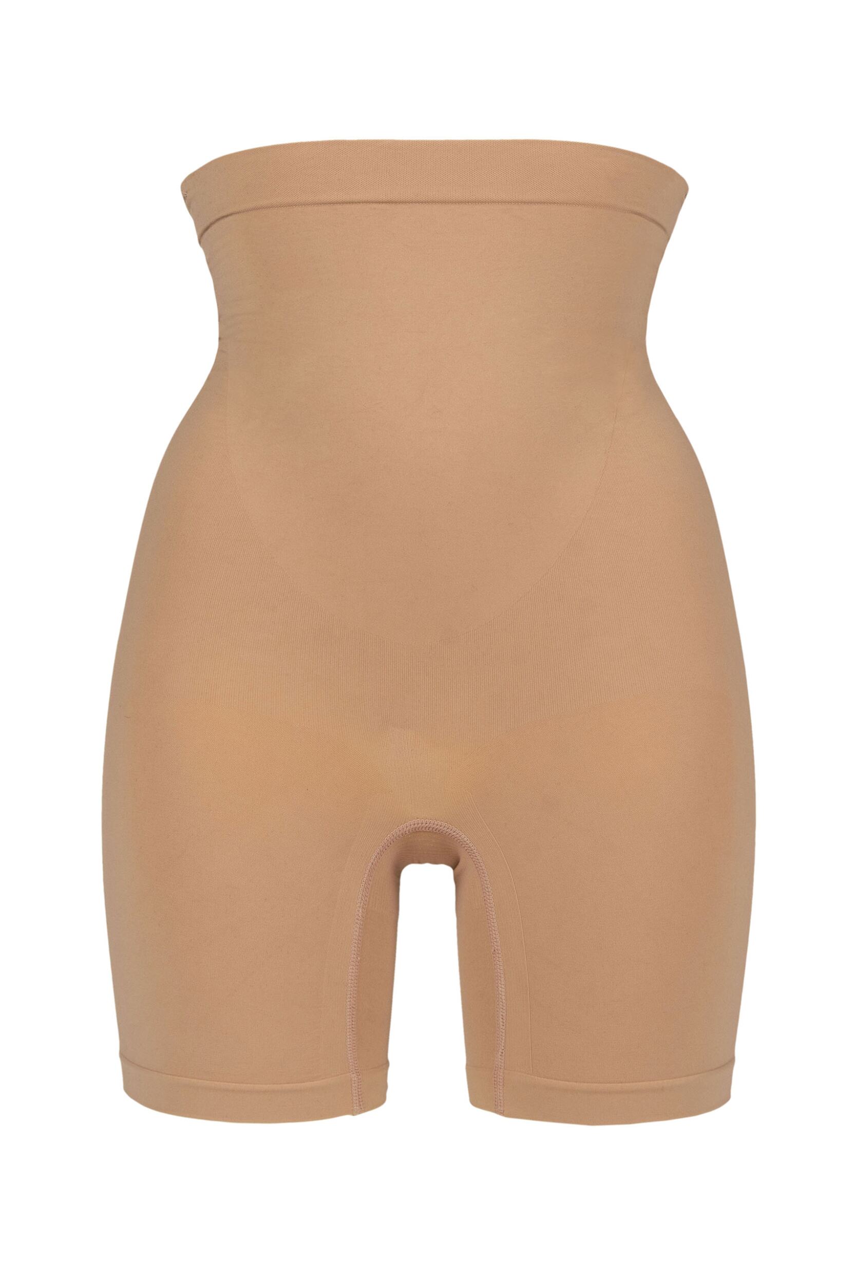 Women's 1 Pack Ambra Killer Curves Hi-Waisted Shaping Shorts Toffee UK 12-14