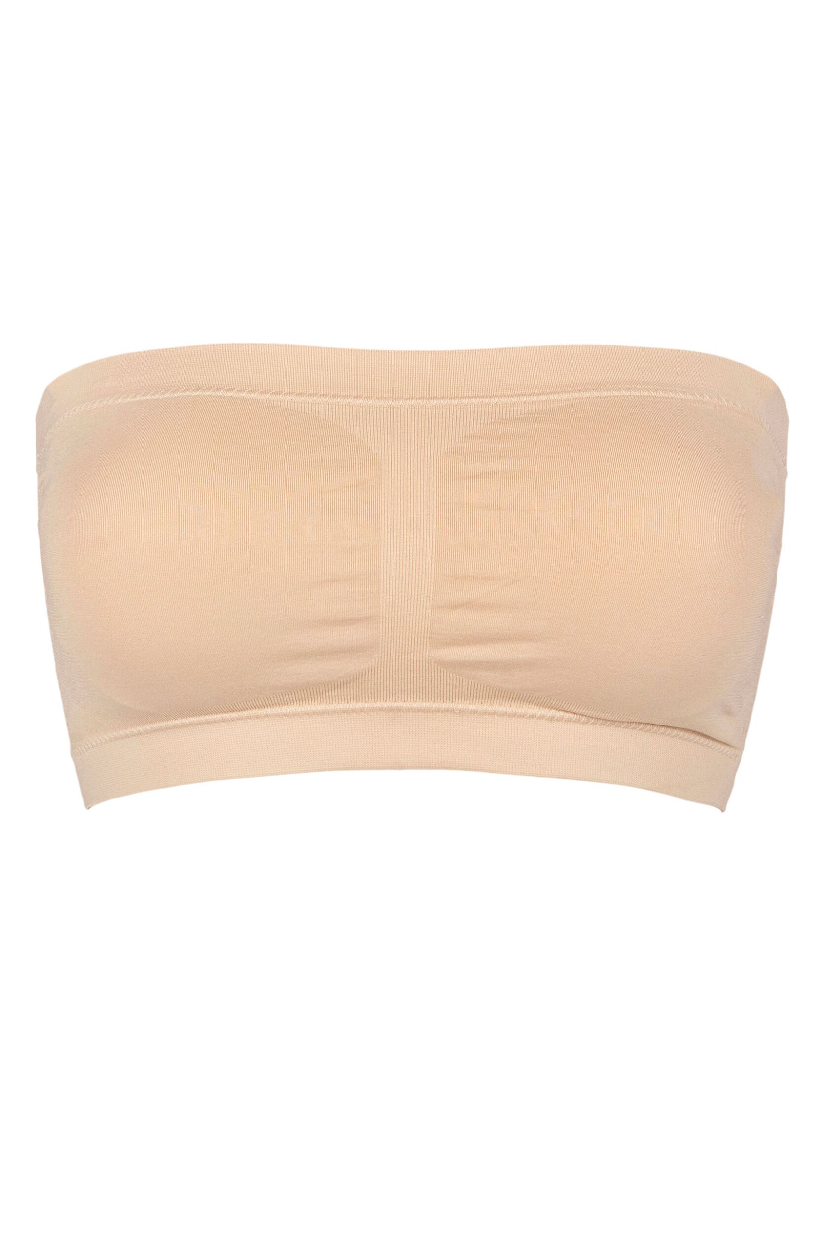 Women's 1 Pack Ambra Bare Essentials Bandeau Bra Underwear Rose Beige UK 14-16