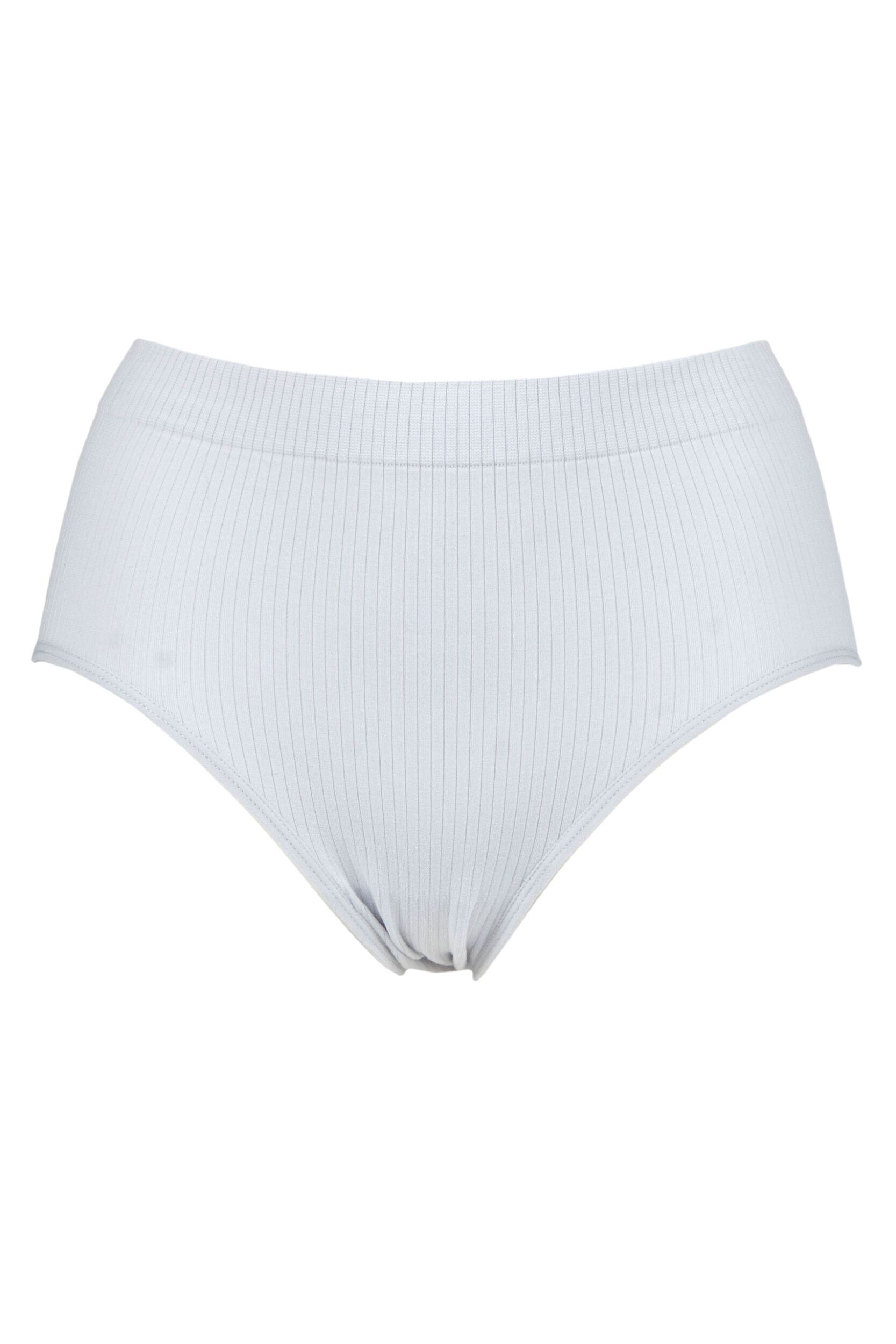 Women's 1 Pack Ambra Organic Cotton Full Brief Cool Grey UK 16-18