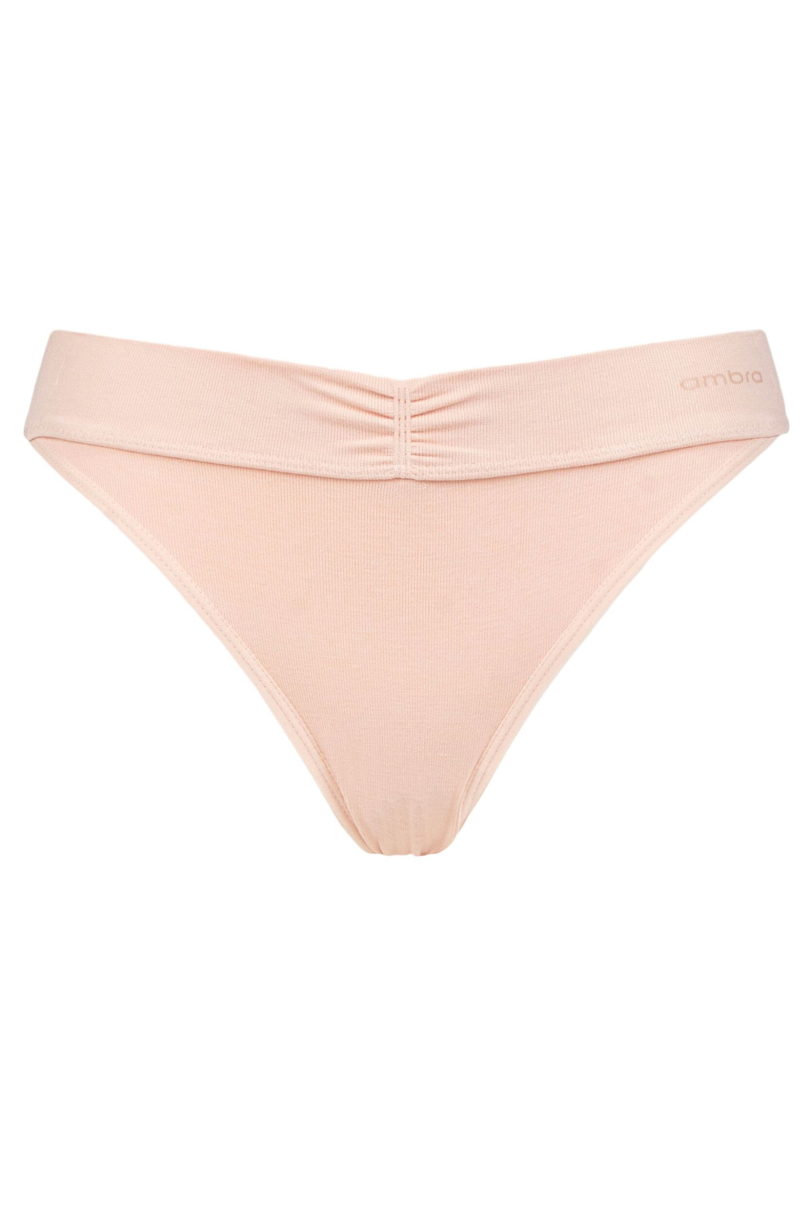 Women's 1 Pack Ambra Bamboo Basics Bamboo Bikini Brief Putty Pink UK 12-14