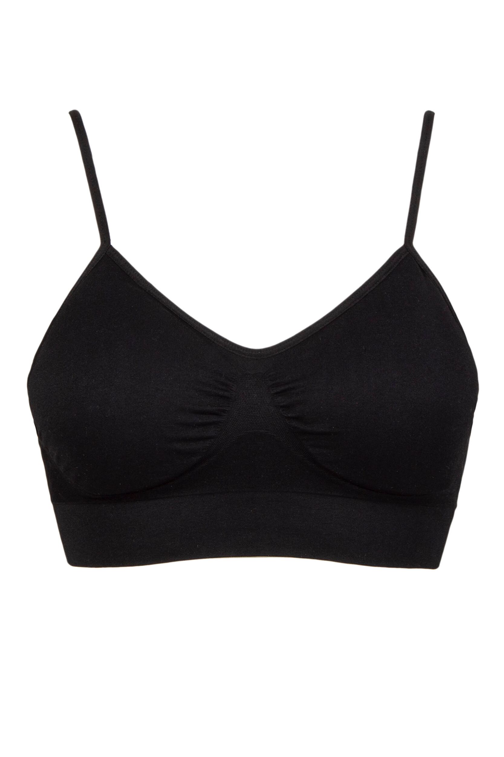 Women's 1 Pack Ambra Bare Essentials Padded Wirefree Bra Black UK 12-14