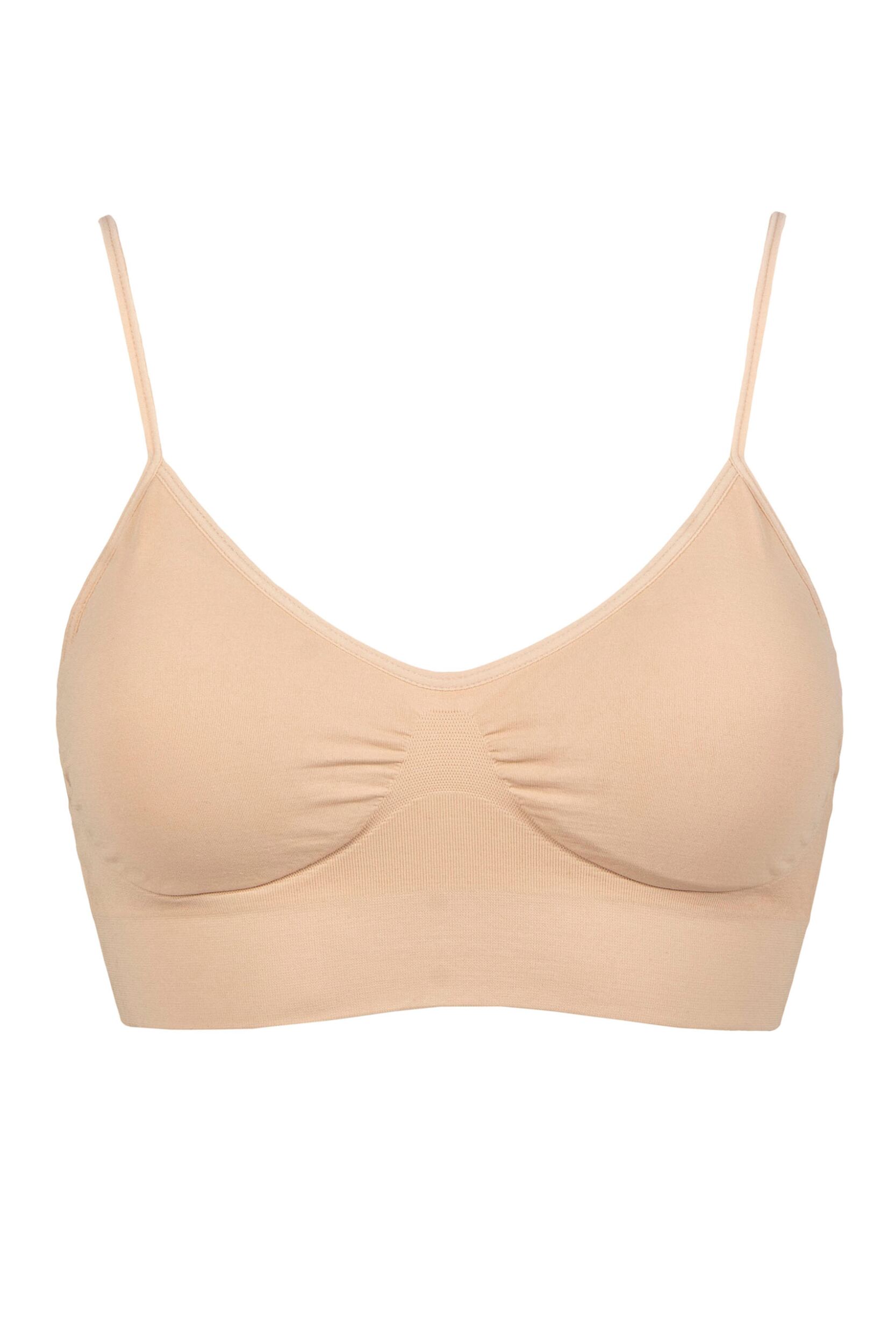 Women's 1 Pack Ambra Bare Essentials Padded Wirefree Bra Rose Beige UK 14-16