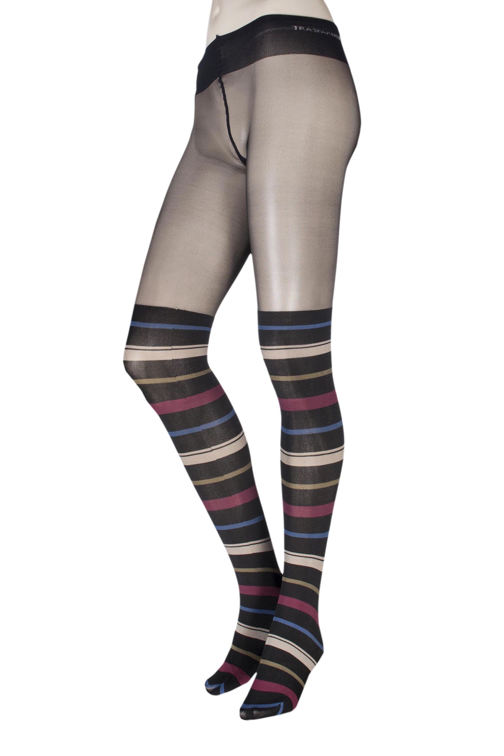 Image of Ladies 1 Pair Trasparenze Anemone Mock Over the Knee Tights