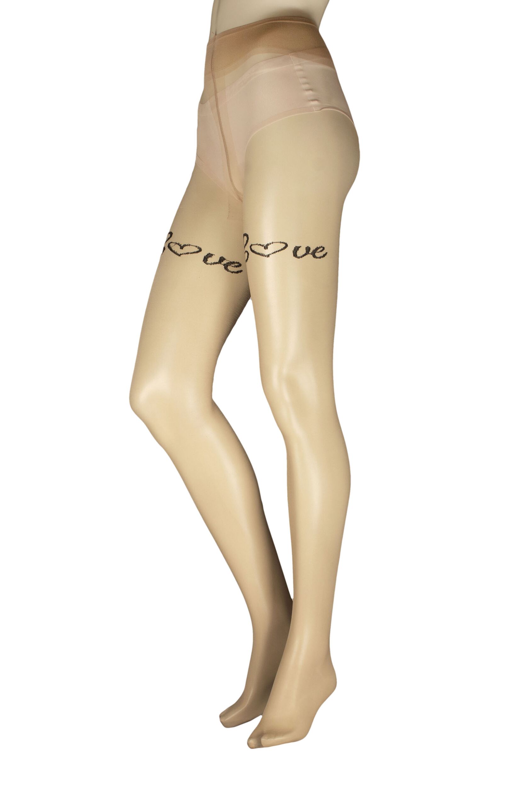 Women's 1 Pair Trasparenze Antares Love Backseam Tights Cosmetic III