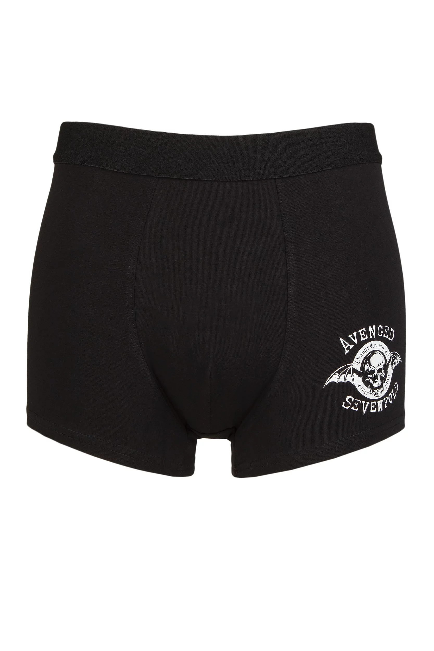 SOCKSHOP Music Collection 1 Pack Avenged Sevenfold Boxer Shorts Black Small