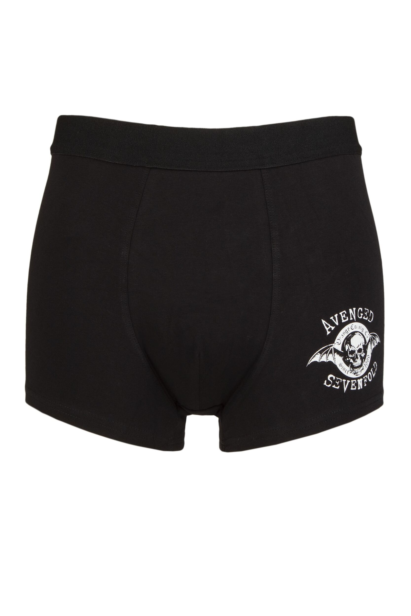 SOCKSHOP Music Collection 1 Pack Avenged Sevenfold Boxer Shorts Black Medium
