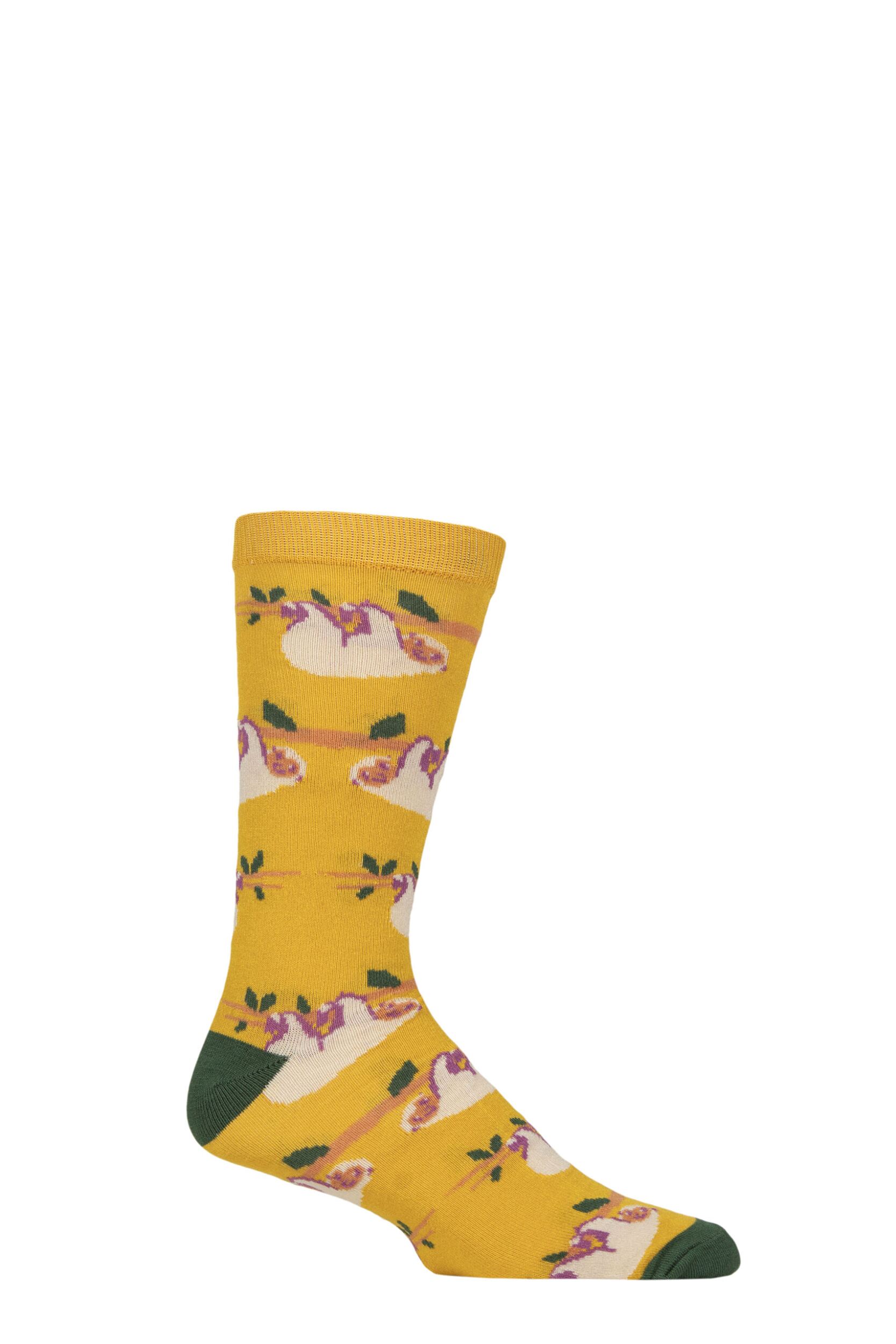 Mens and Women's 1 Pair Shared Earth Fair Trade Sloths Bamboo Socks Sloths UK 7-12
