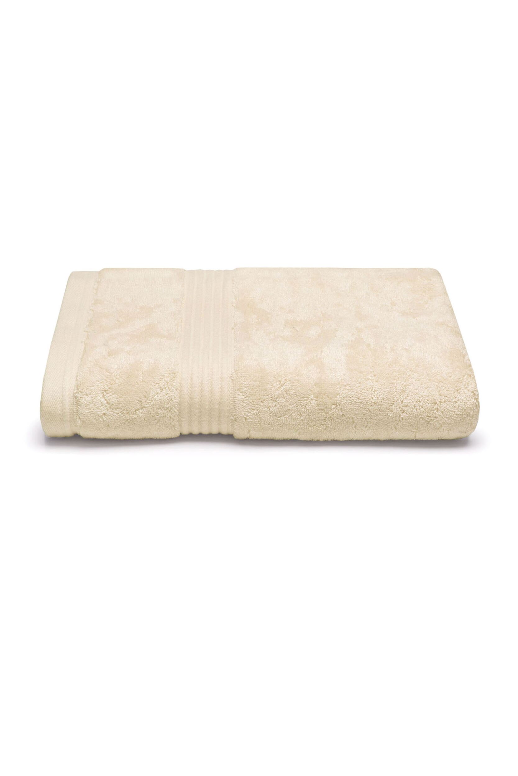 SOCKSHOP Lazy Panda 1 Pack Premium Bamboo 700GSM Super Soft Bath Towel Cream 70cm x 125cm