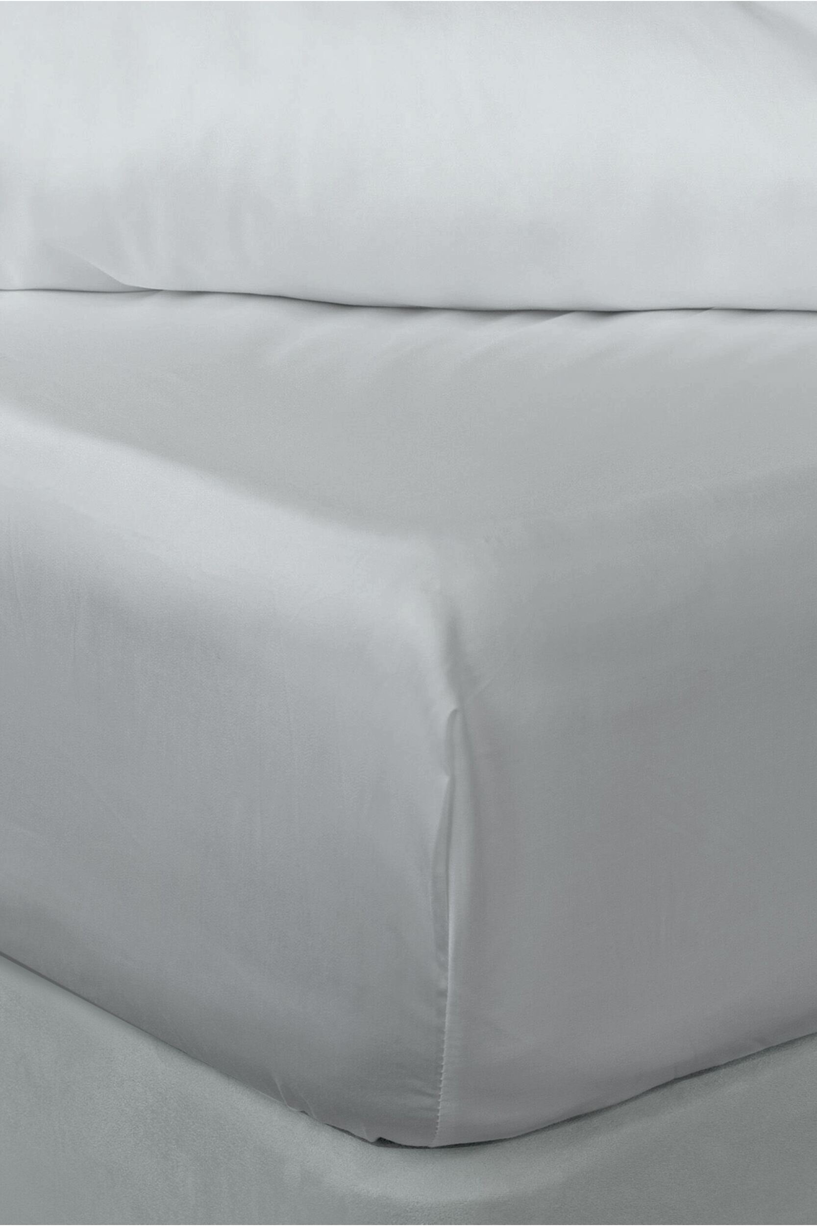 Lazy Panda 300 Thread Count Bamboo Fitted Sheet Platinum Double
