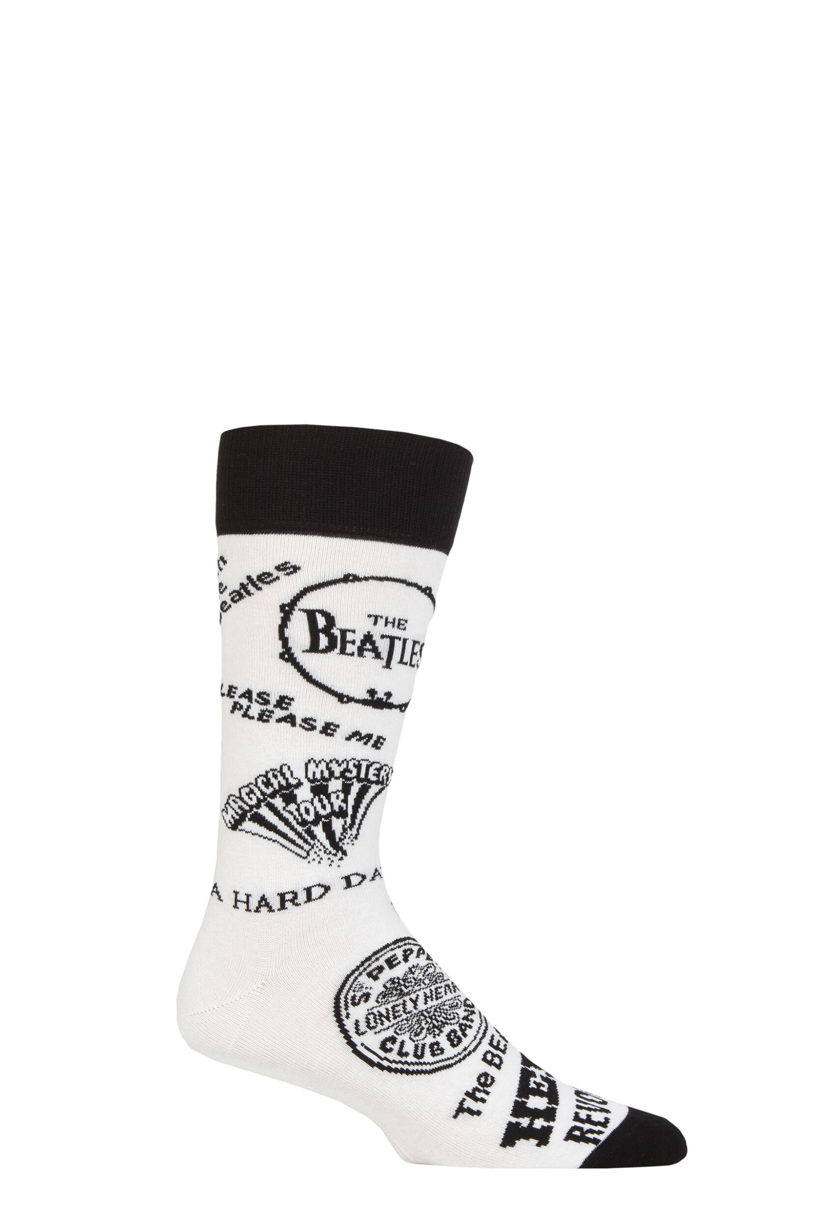 SOCKSHOP Music Collection 1 Pair The Beatles Cotton Socks Albums 7-11 Unisex