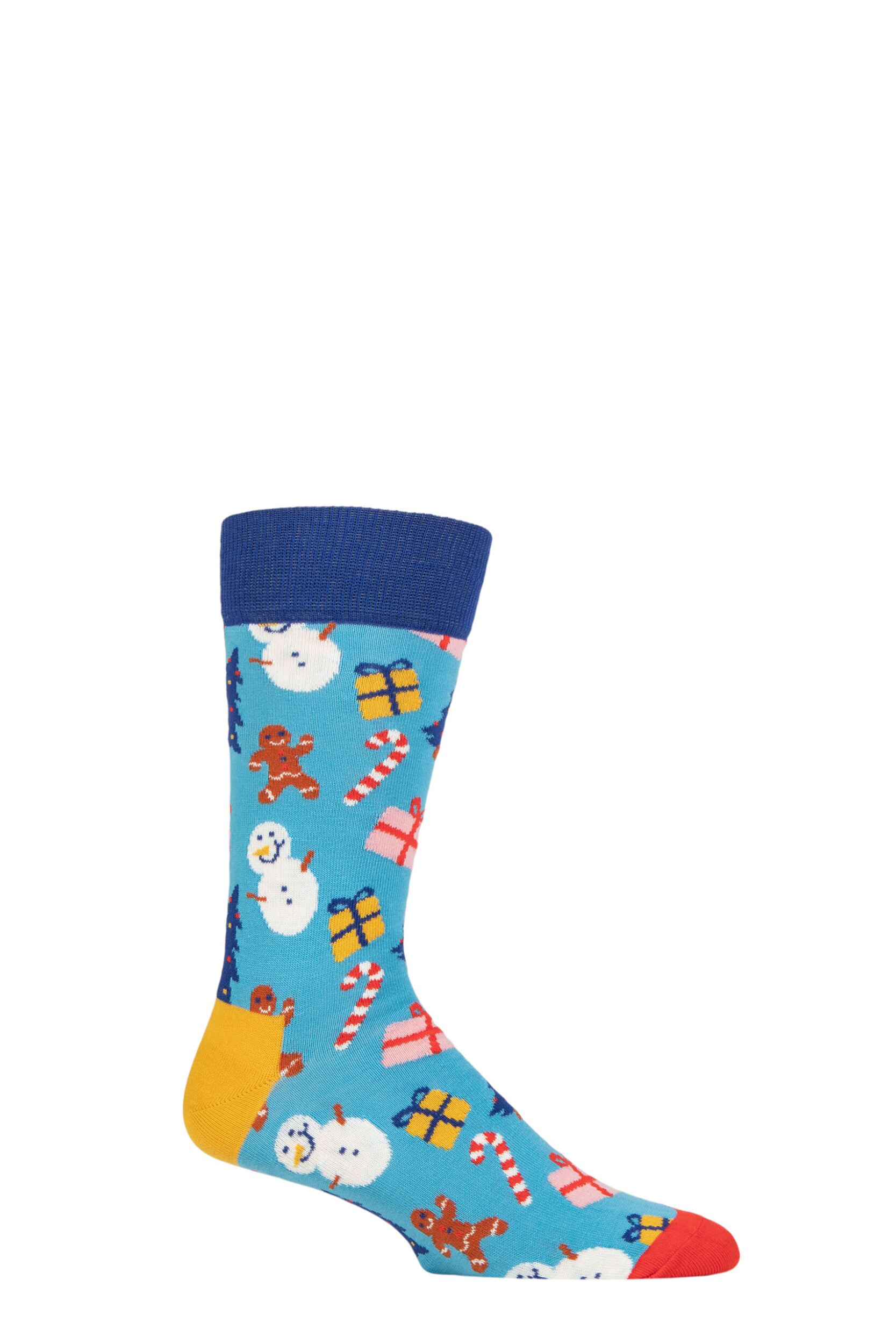 Mens and Women's 1 Pair Happy Socks Bring It On Socks Multi 4-7 Unisex