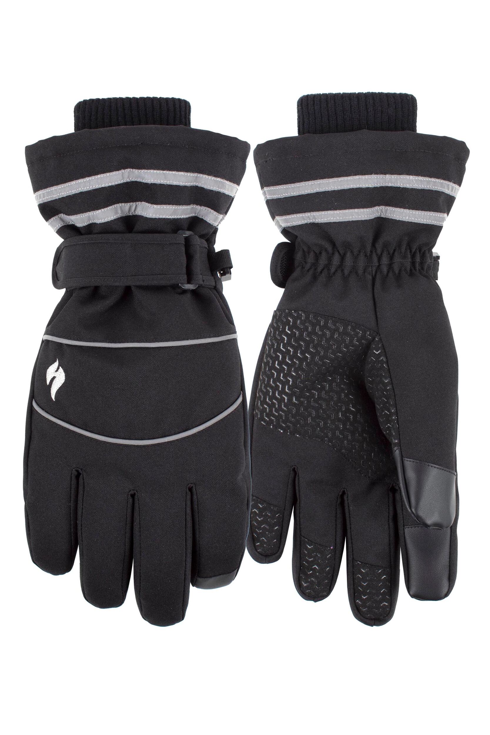 Mens 1 Pair SOCKSHOP Heat Holders Workforce Gloves Black S/M