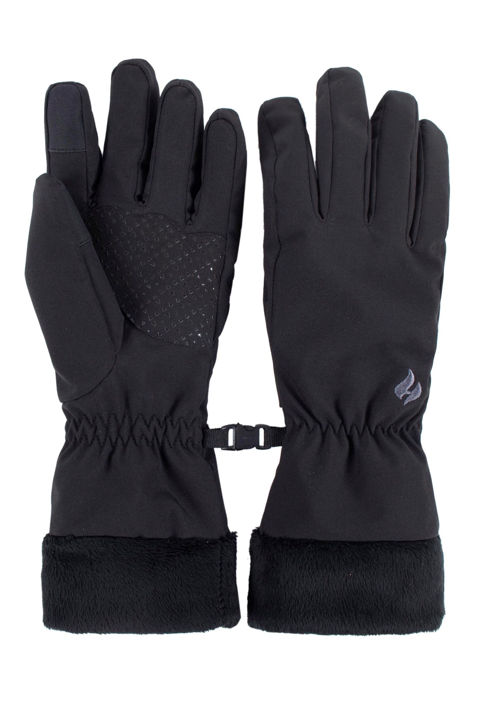 Women's 1 Pair SOCKSHOP Heat Holders Kenai Soft Shell Gloves Black S/M