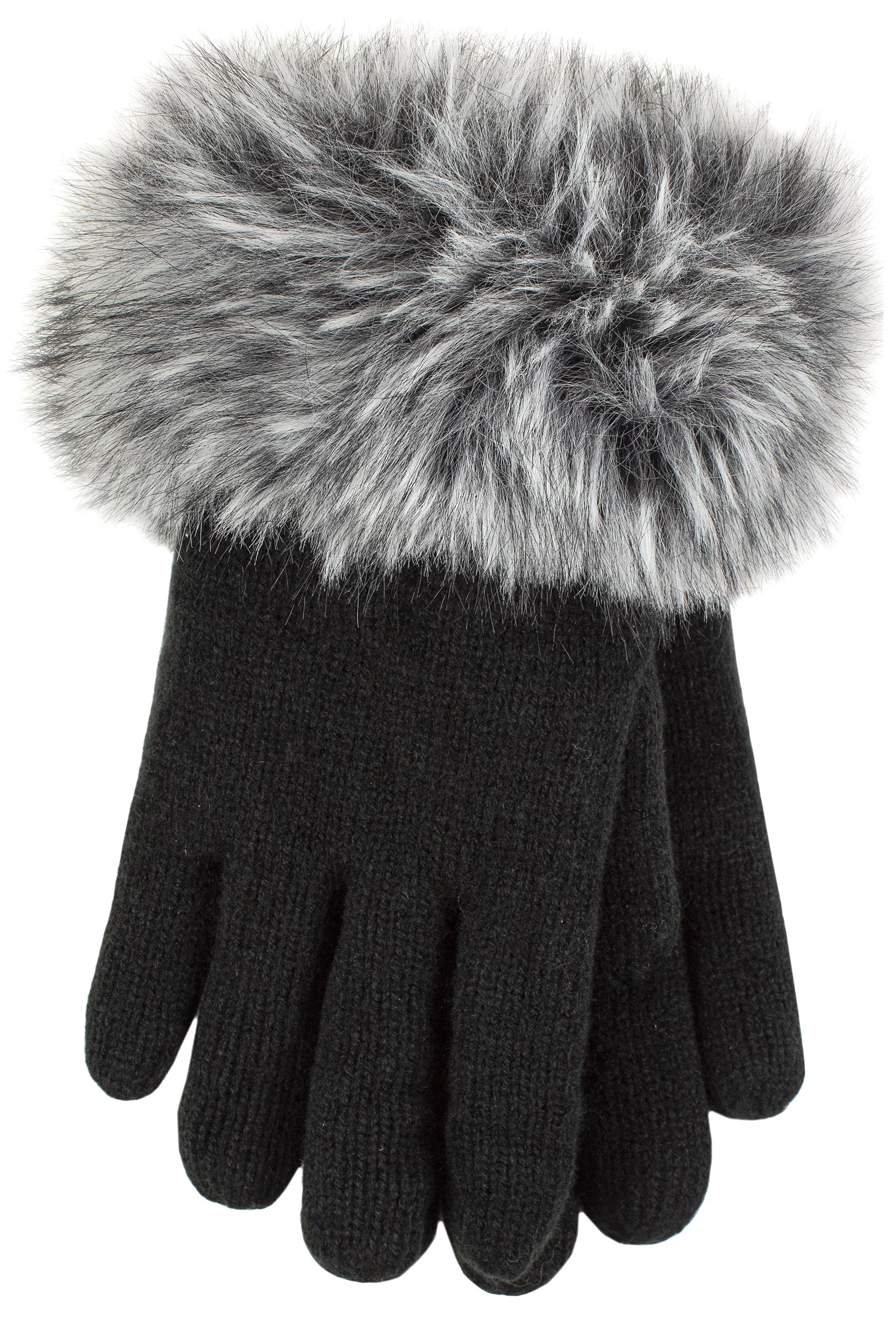 Womens 1 Pair SOCKSHOP Heat Holders Hollis Faux Fur Gloves Black