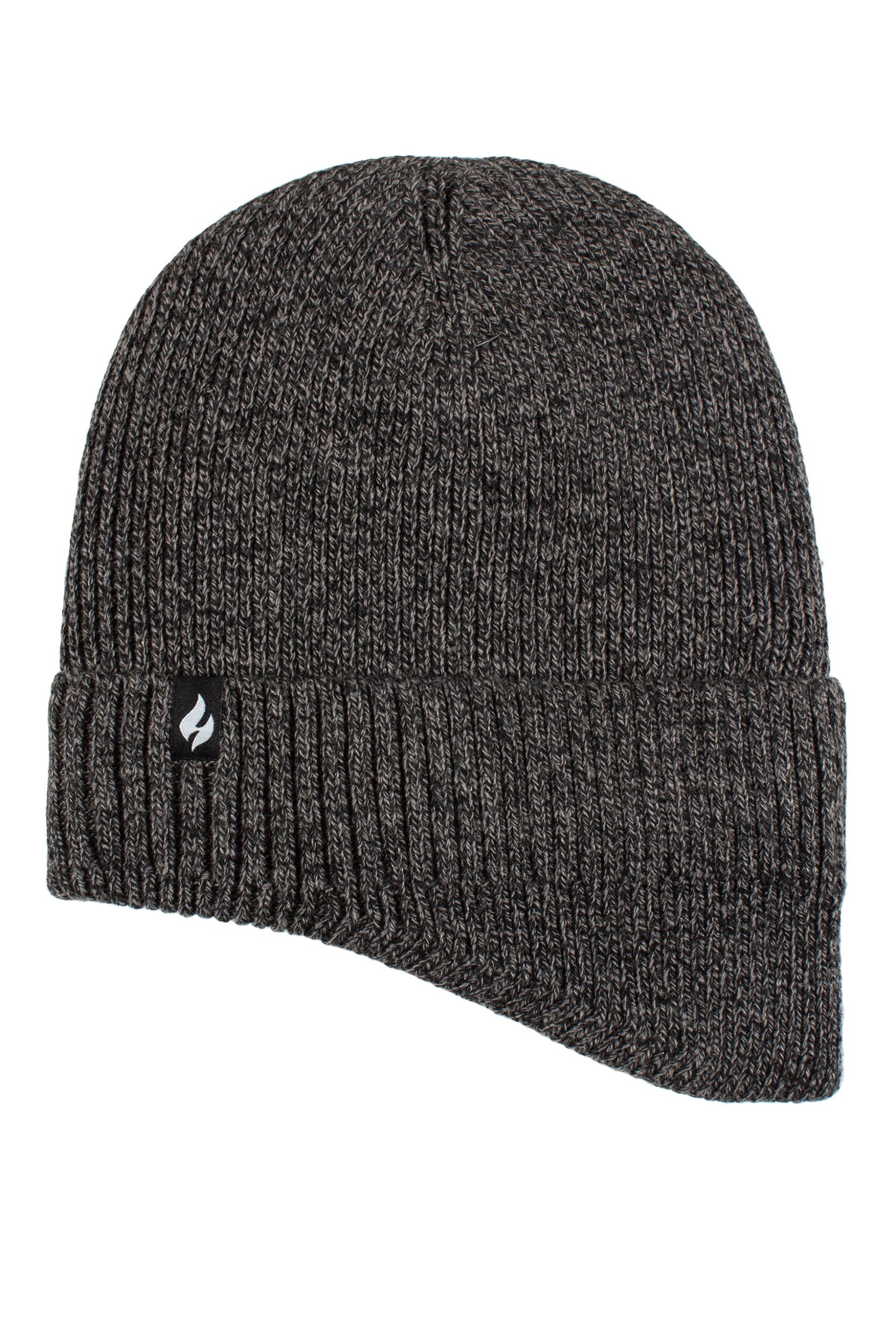 Mens 1 Pack SOCKSHOP Heat Holders Expedition Drop Neck Hat Charcoal One Size