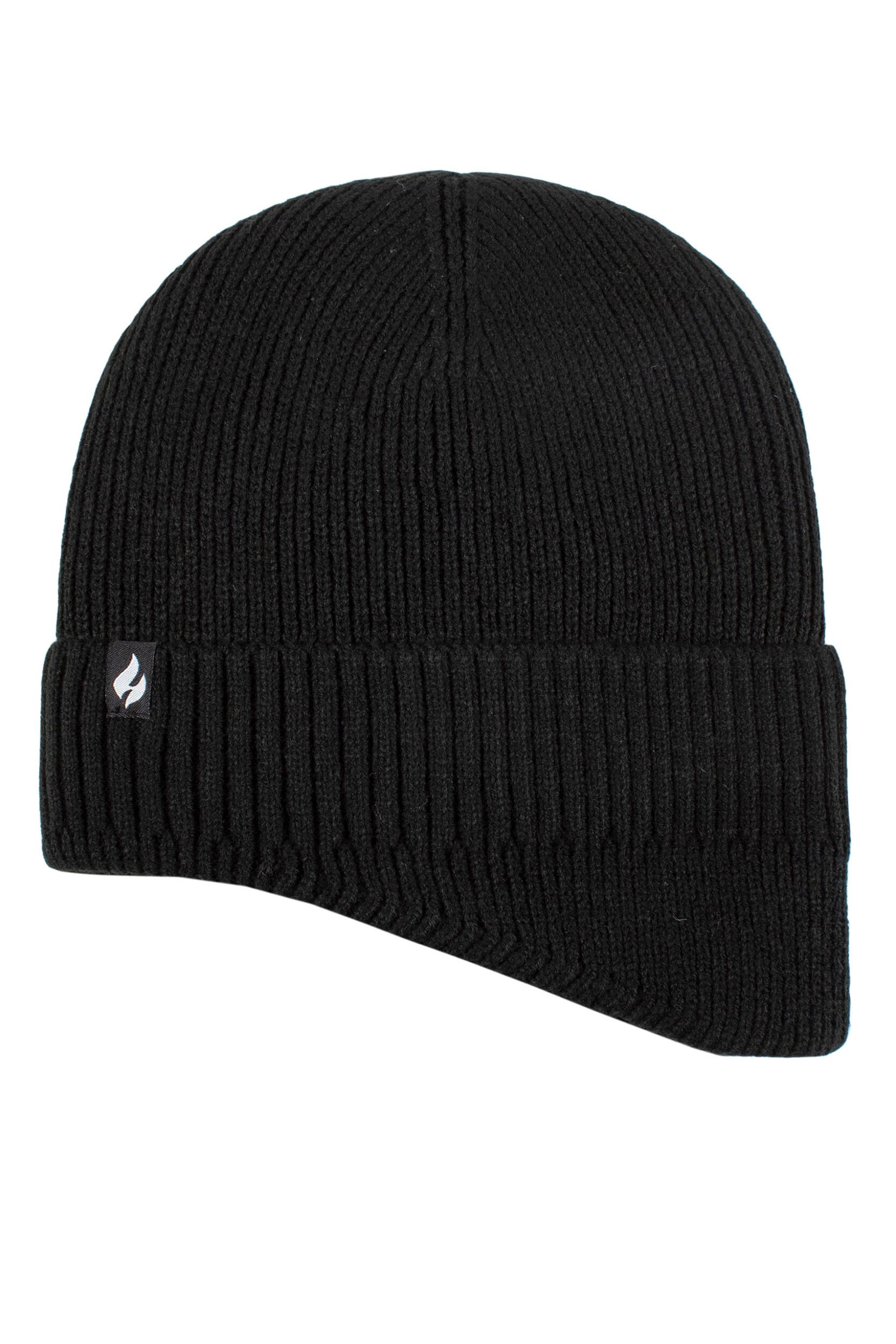 Mens 1 Pack SOCKSHOP Heat Holders Expedition Drop Neck Hat Black One Size