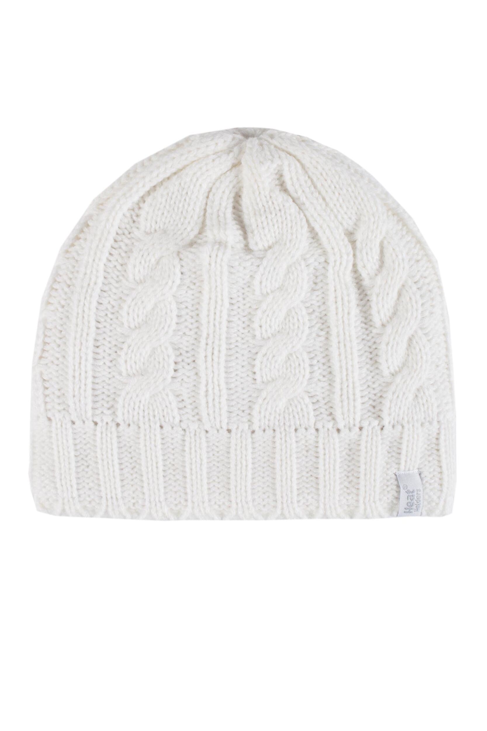 1 Pack Cream 4.7 Tog Heatweaver Yarn Hat Ladies One Size - Heat Holders