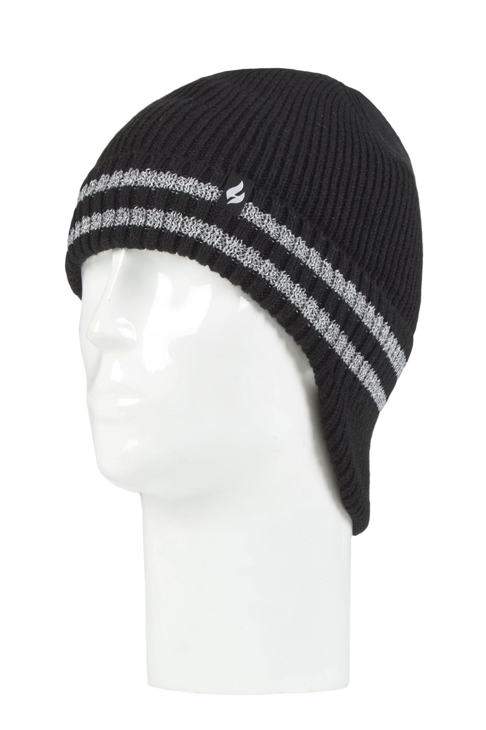 Mens 1 Pack SOCKSHOP Heat Holders Workforce Drop Neck Hat Black One Size
