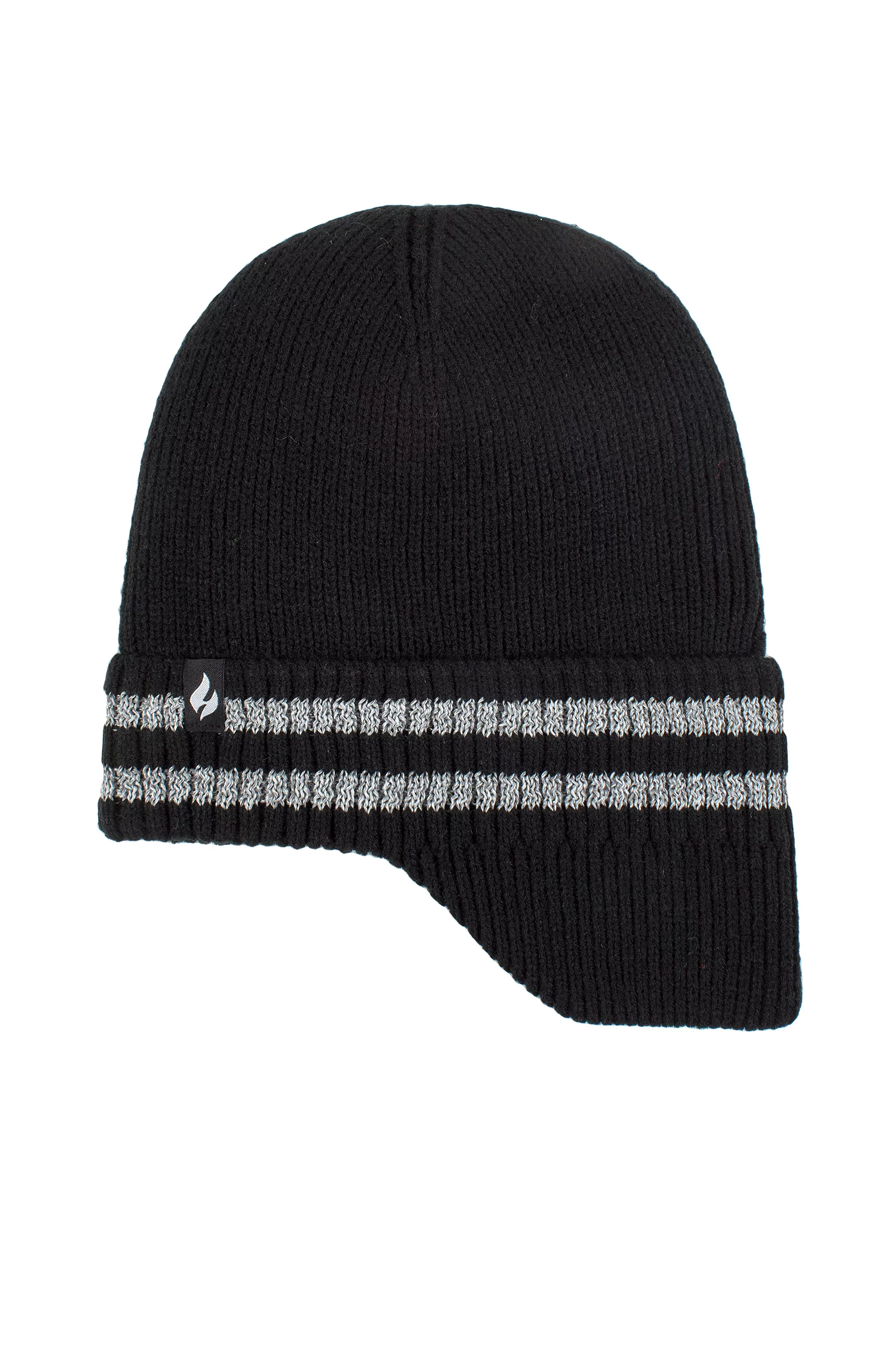 Mens 1 Pack SOCKSHOP Heat Holders Workforce Drop Neck Hat Black