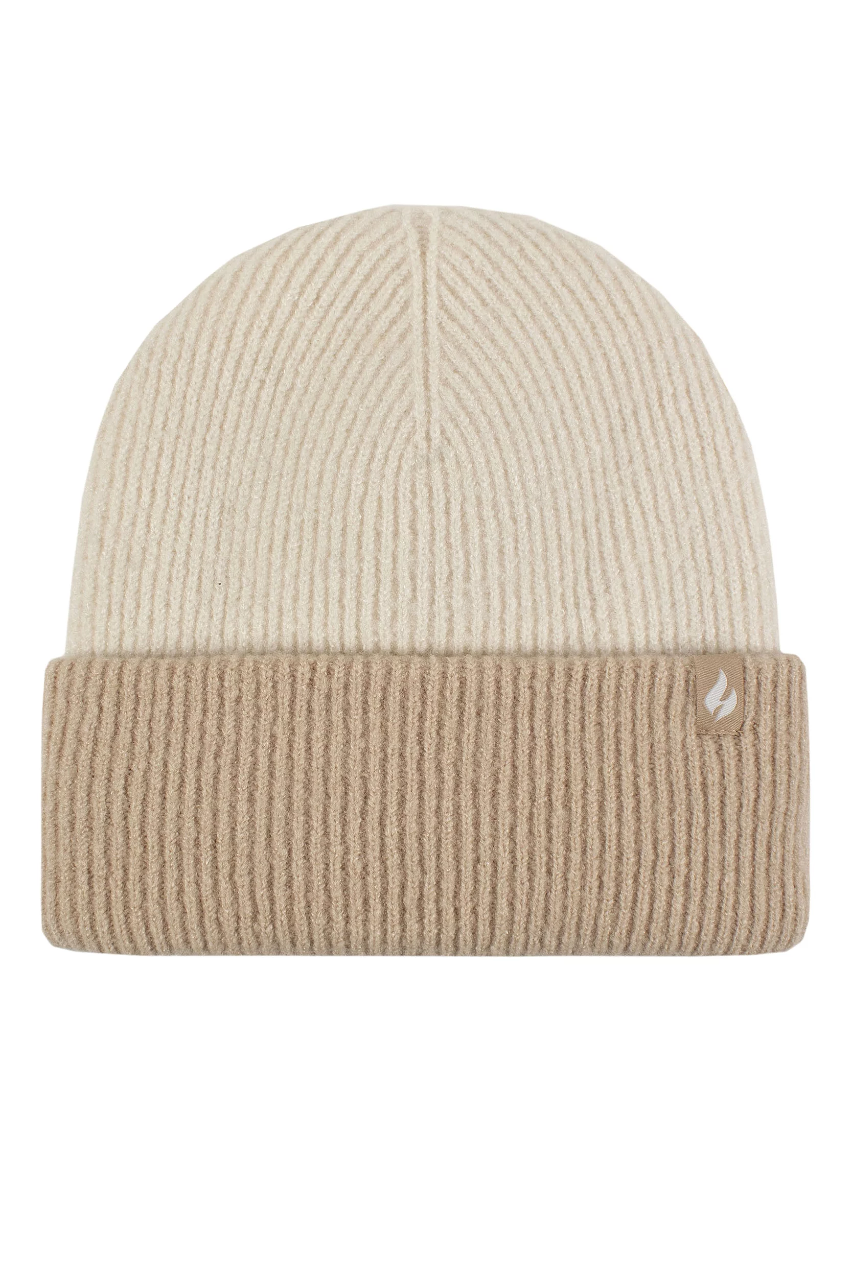 Women's 1 Pack SOCKSHOP Heat Holders Bavaria Two Tone Turn Over Hat Cream