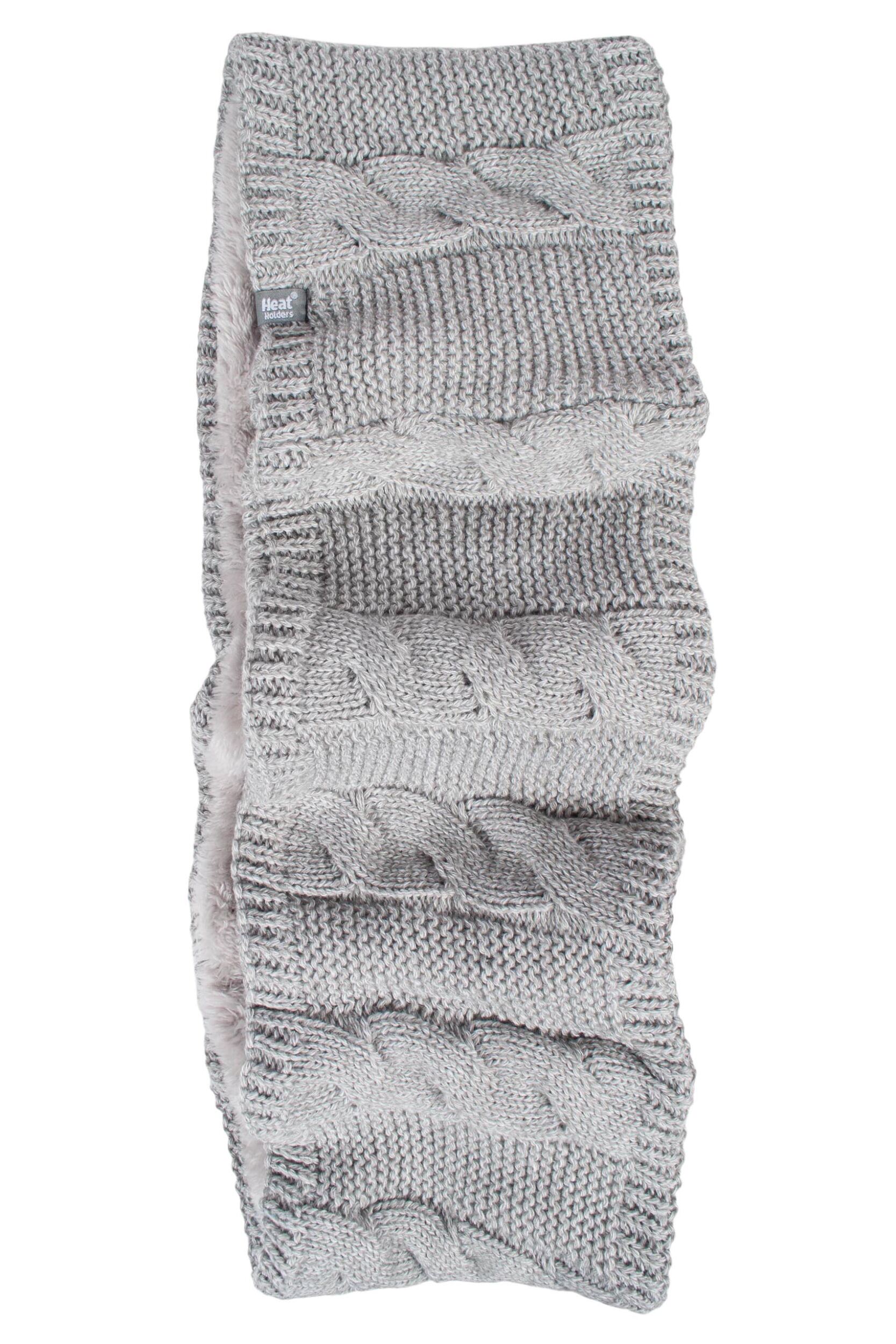 Women's 1 Pack SOCKSHOP Heat Holders Kalma Infinity Scarf Light Grey One Size