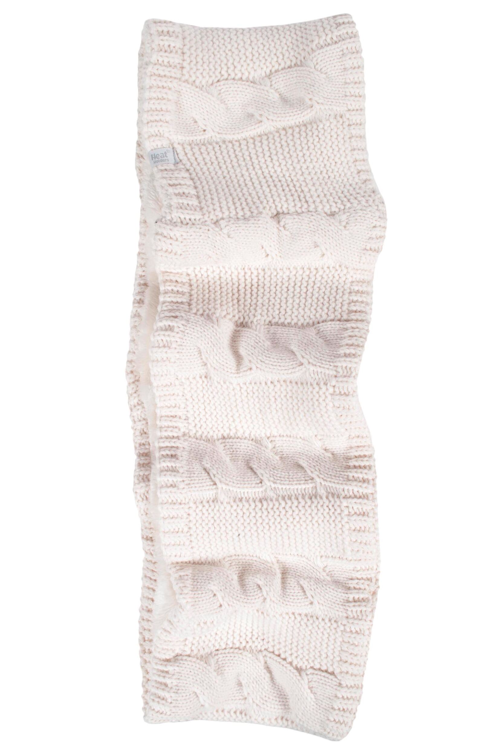 Women's 1 Pack SOCKSHOP Heat Holders Kalma Infinity Scarf Cream One Size