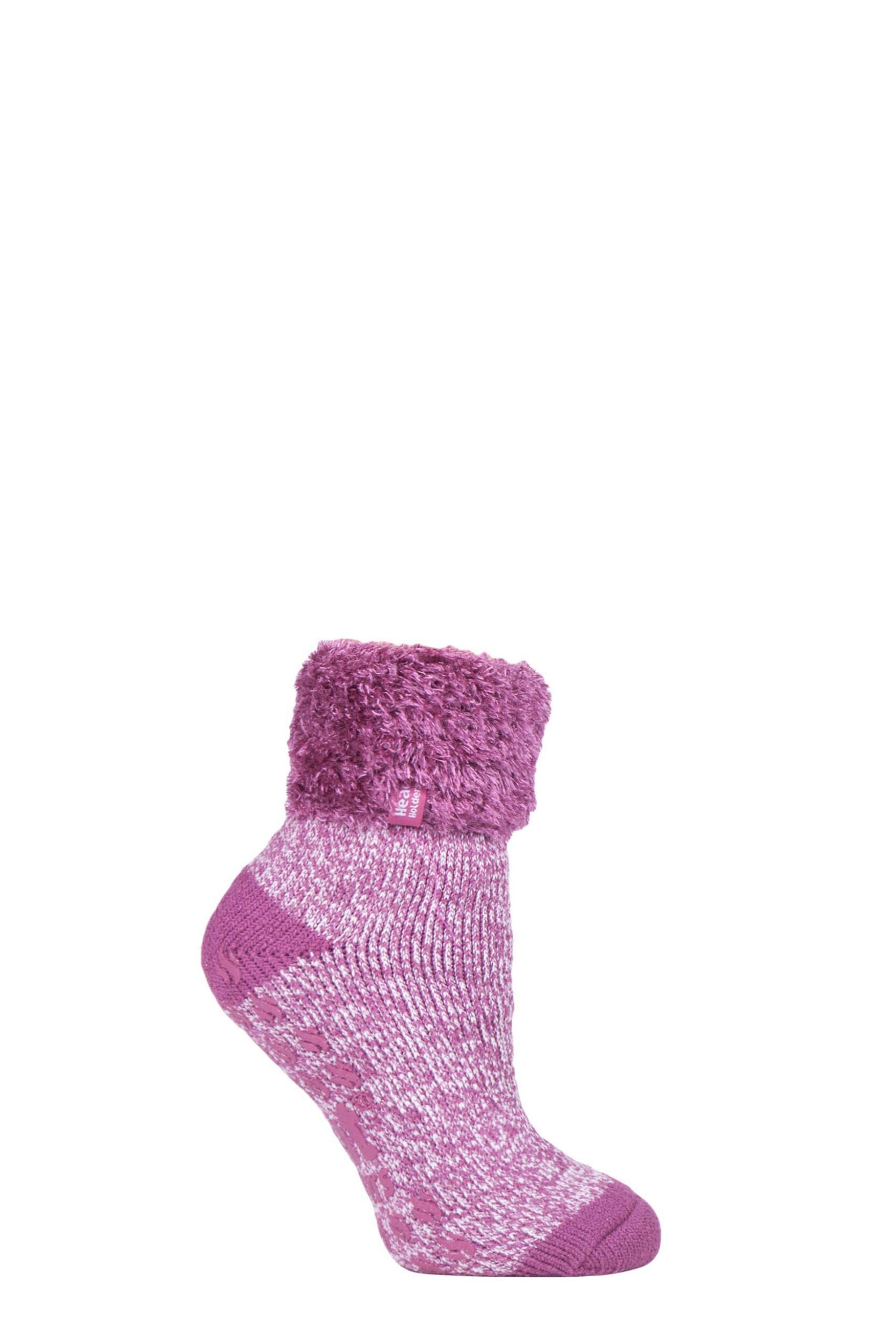 1 Pair Pink Annabelle Lounge Socks Ladies 4-8 Ladies - Heat Holders