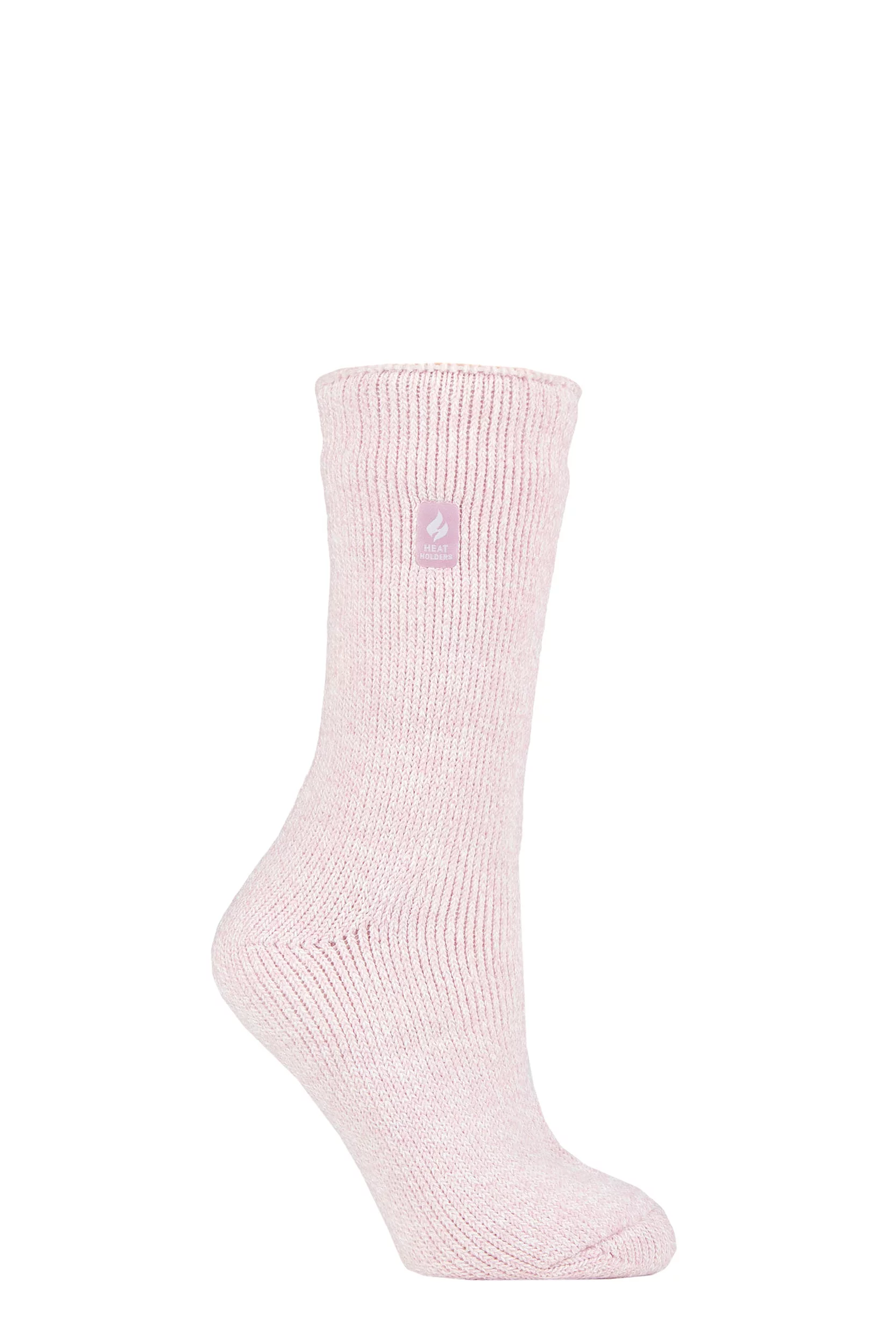 Women's 1 Pair SOCKSHOP Original Heat Holders 2.3 TOG Thermal Socks Dusted Pink 4-8 Ladies