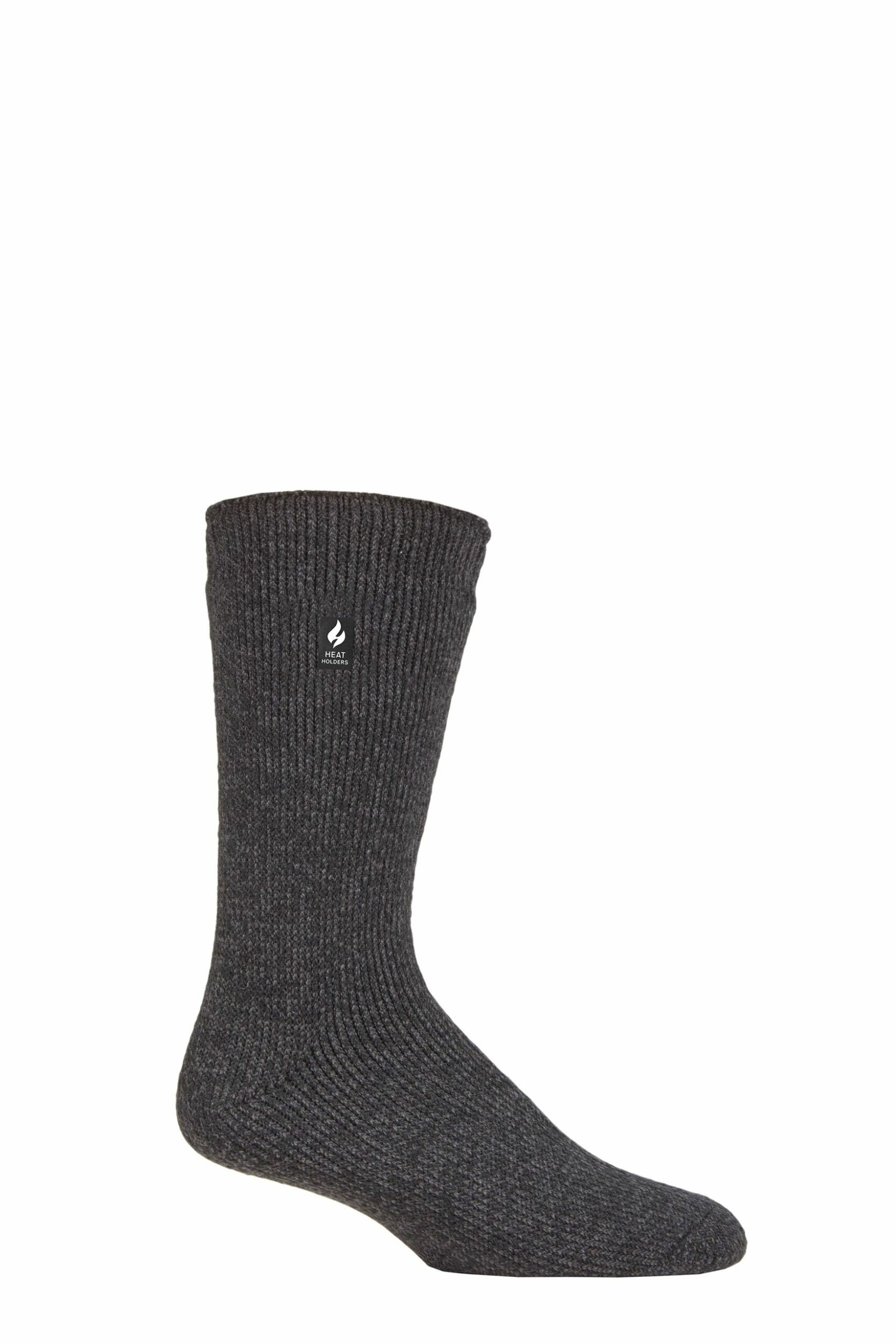 1 Pair Charcoal Original Thermal Socks Men's 12-14 Mens - Heat Holders
