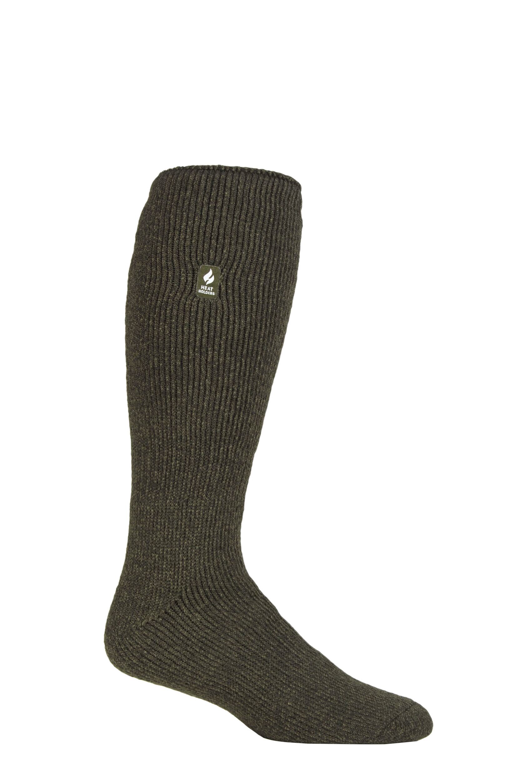 Image of 1 Pair Forest Green Long Thermal Socks Mens - Heat Holders
