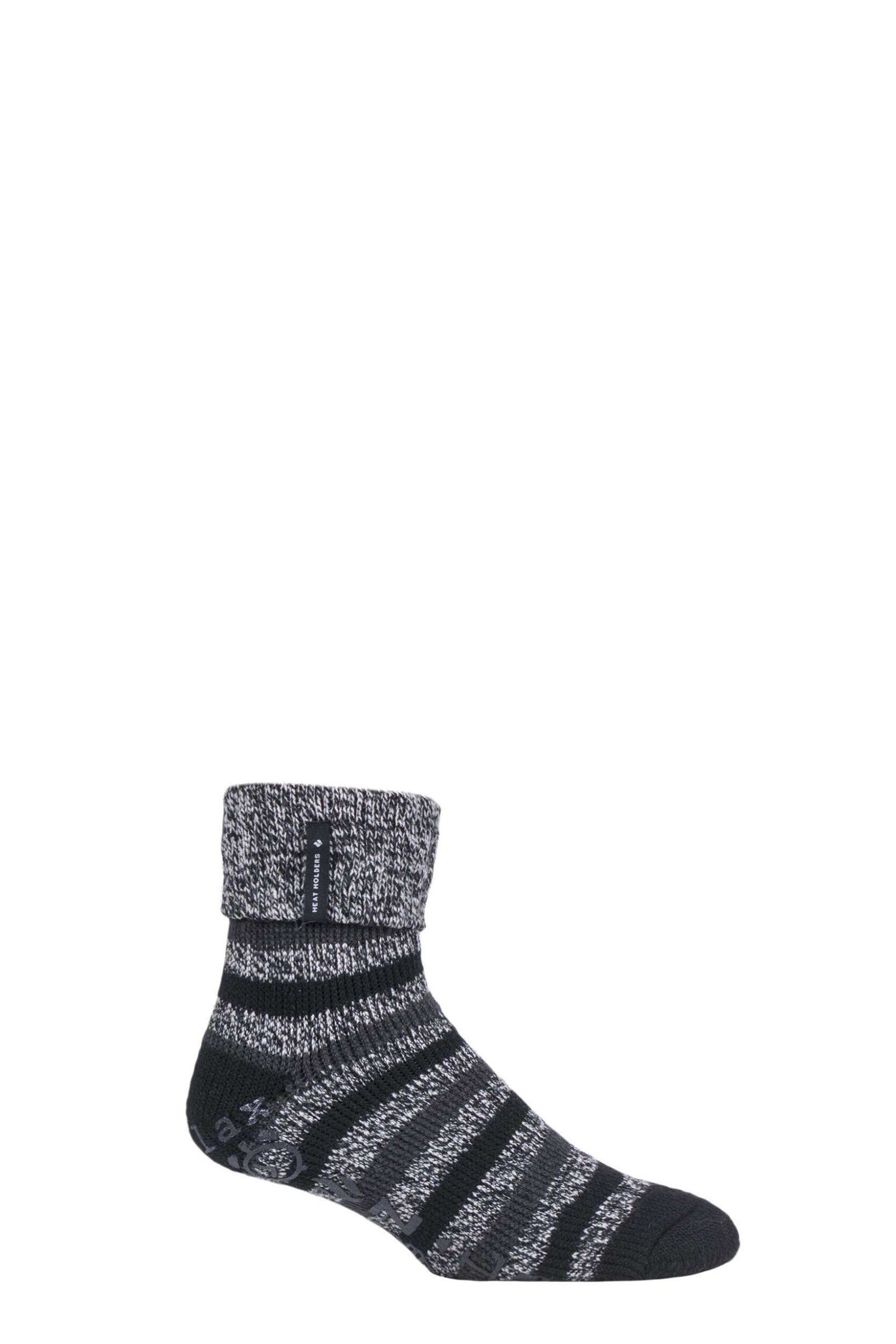1 Pair Black Whittaker Lounge Socks Men's 6-11 Mens - Heat Holders
