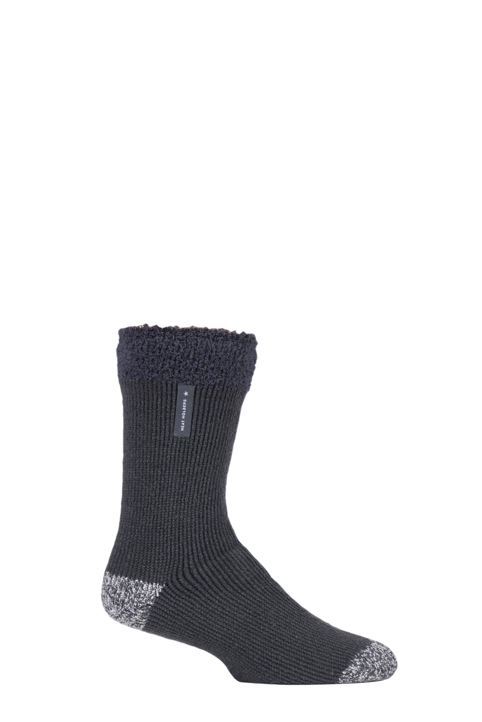 1 Pair Charcoal Lumi Sleep Socks Men's 6-11 Mens - Heat Holders