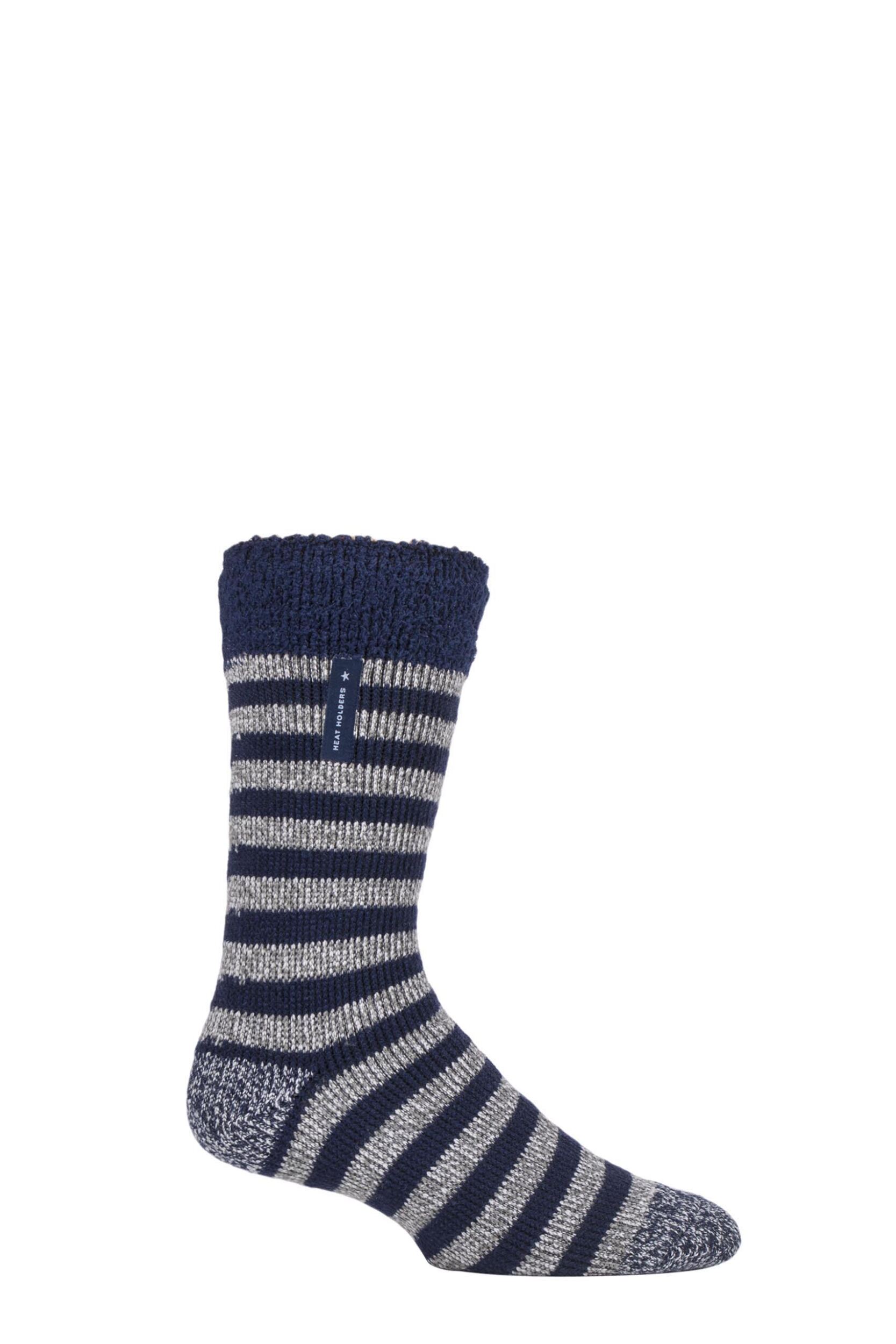 1 Pair Navy Lumi Sleep Socks Men's 6-11 Mens - Heat Holders