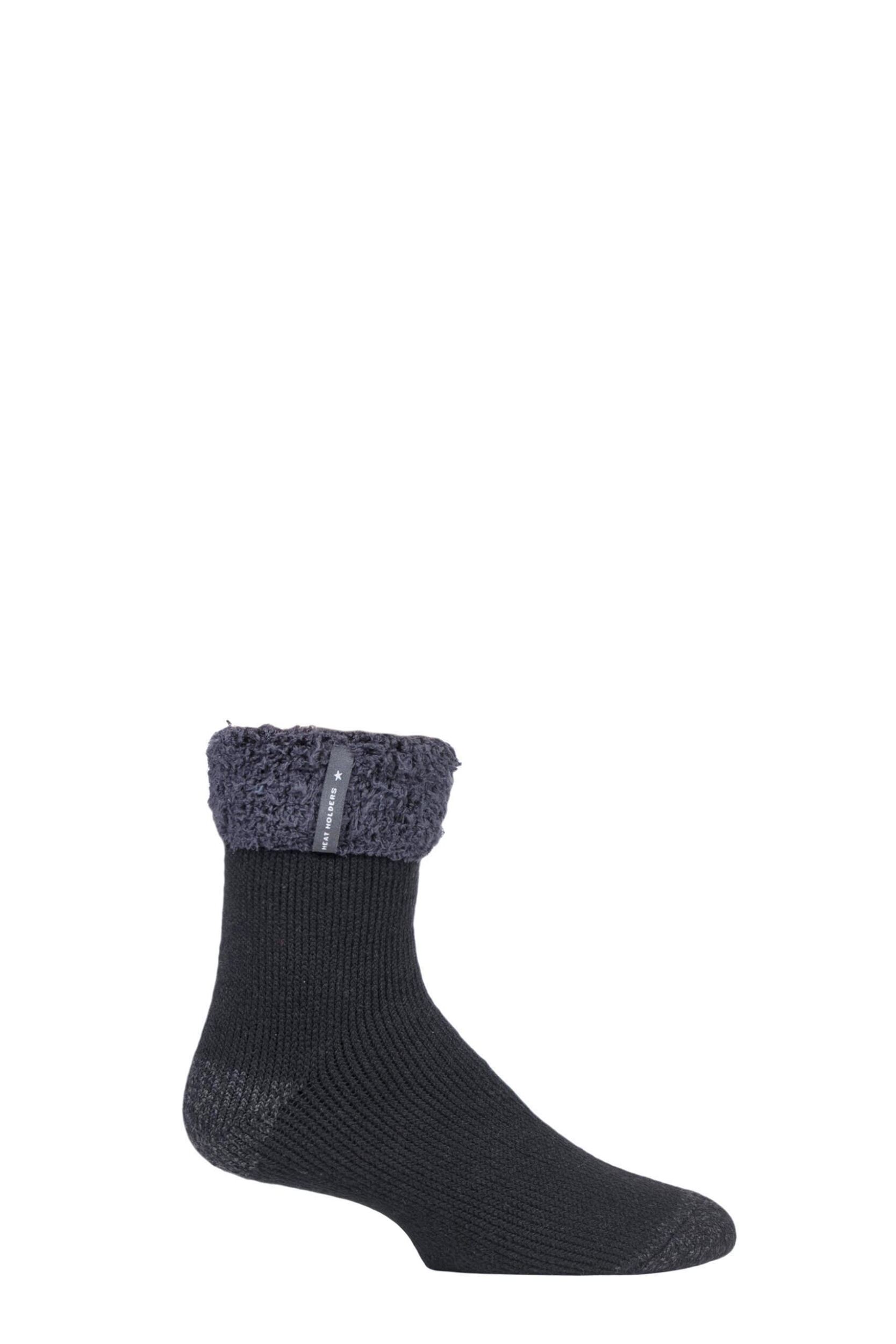 1 Pair Black Olwen Sleep Socks Men's 6-11 Mens - Heat Holders
