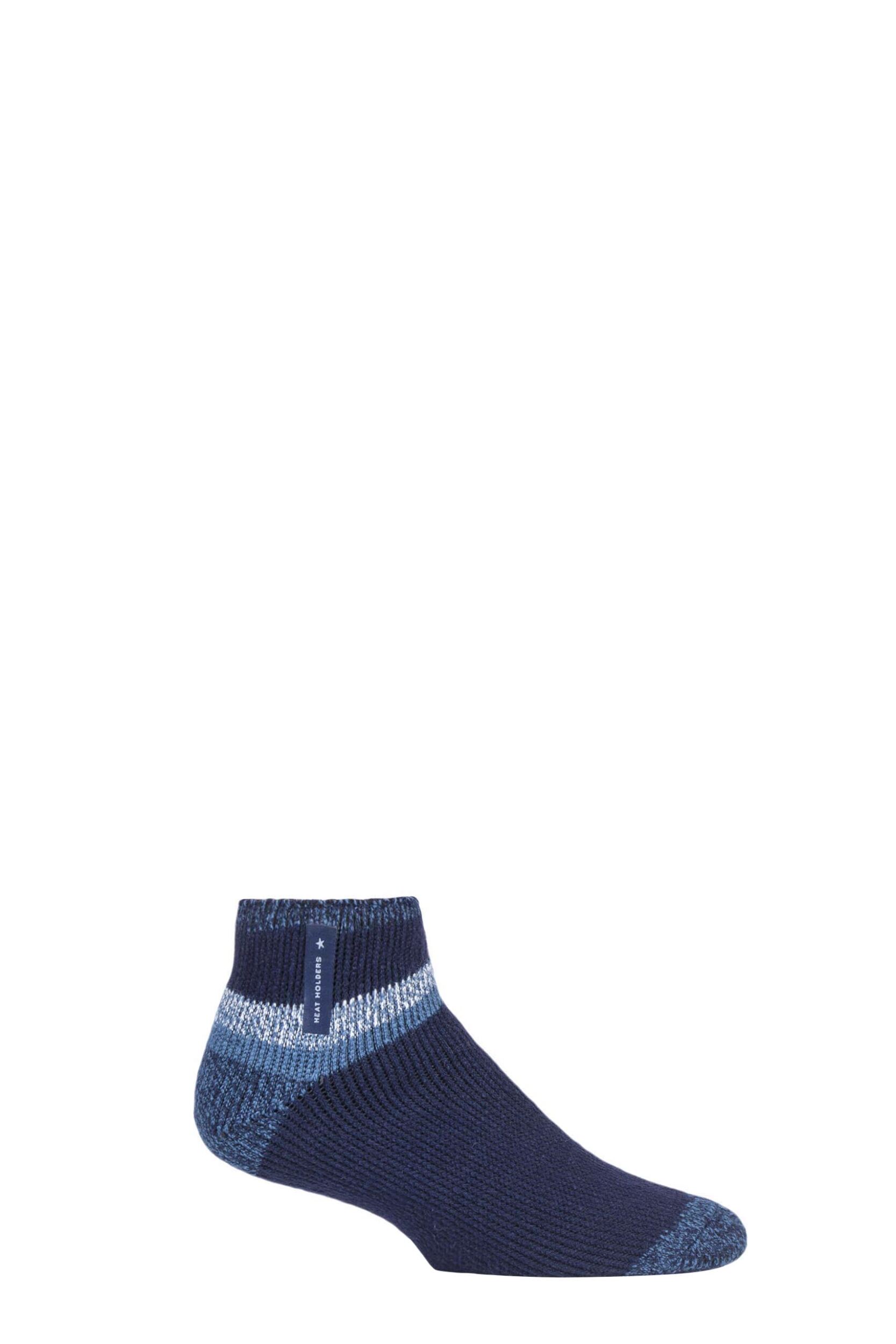 1 Pair Navy Stripe Aubin Sleep Socks Men's 6-11 Mens - Heat Holders