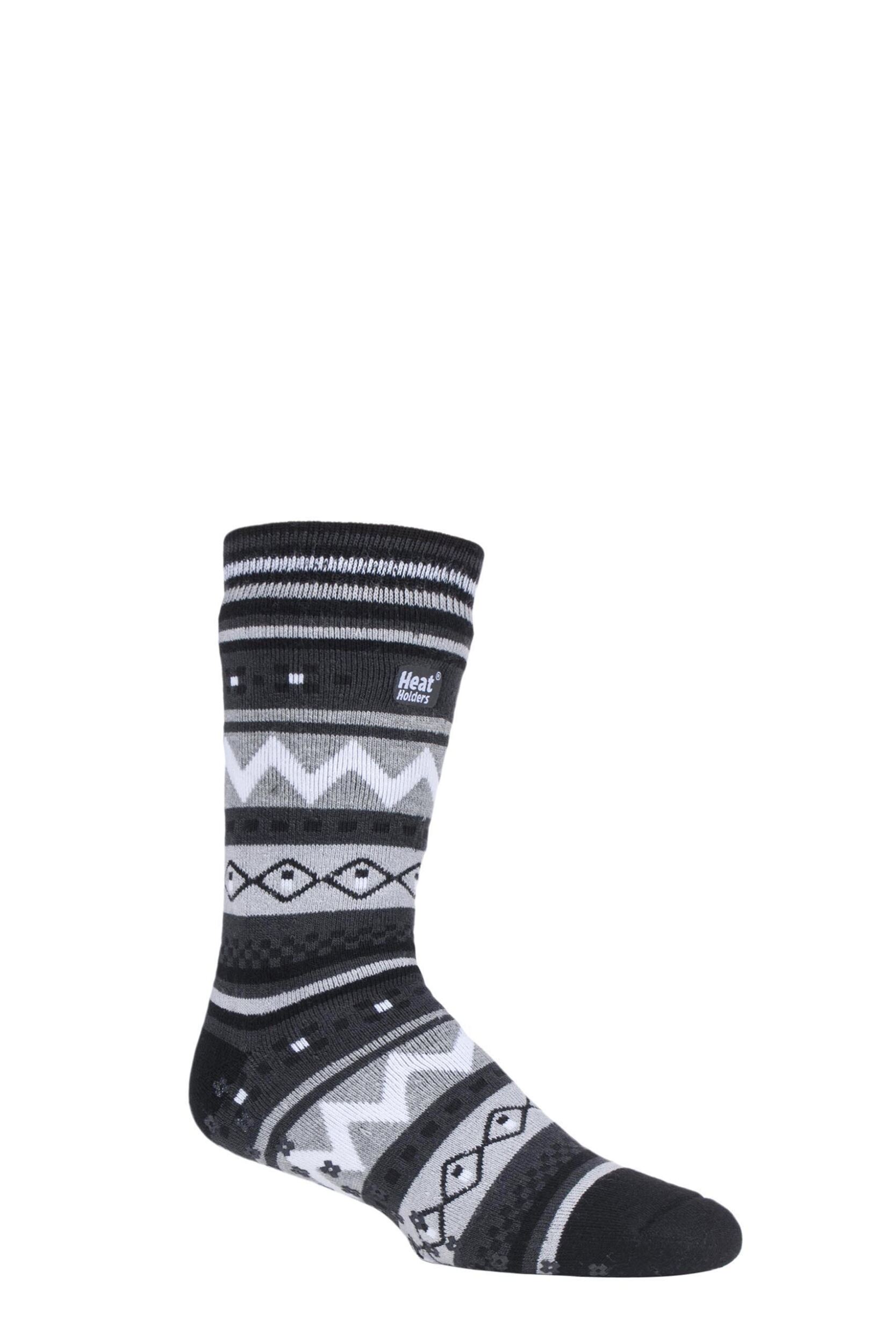 1 Pair Black Soul Warming Socks Men's 6-11 Mens - Heat Holders