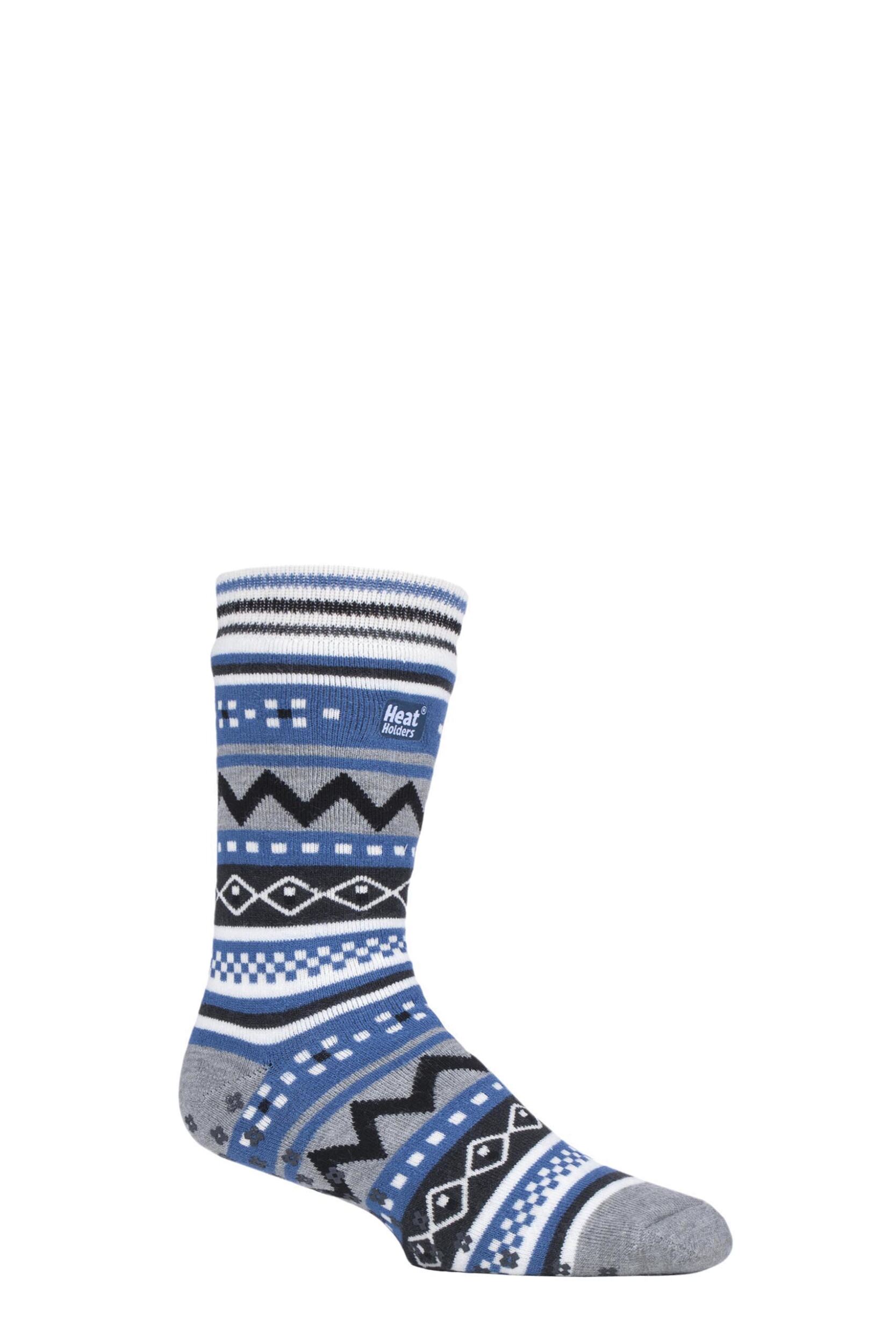 1 Pair Grey Soul Warming Socks Men's 6-11 Mens - Heat Holders
