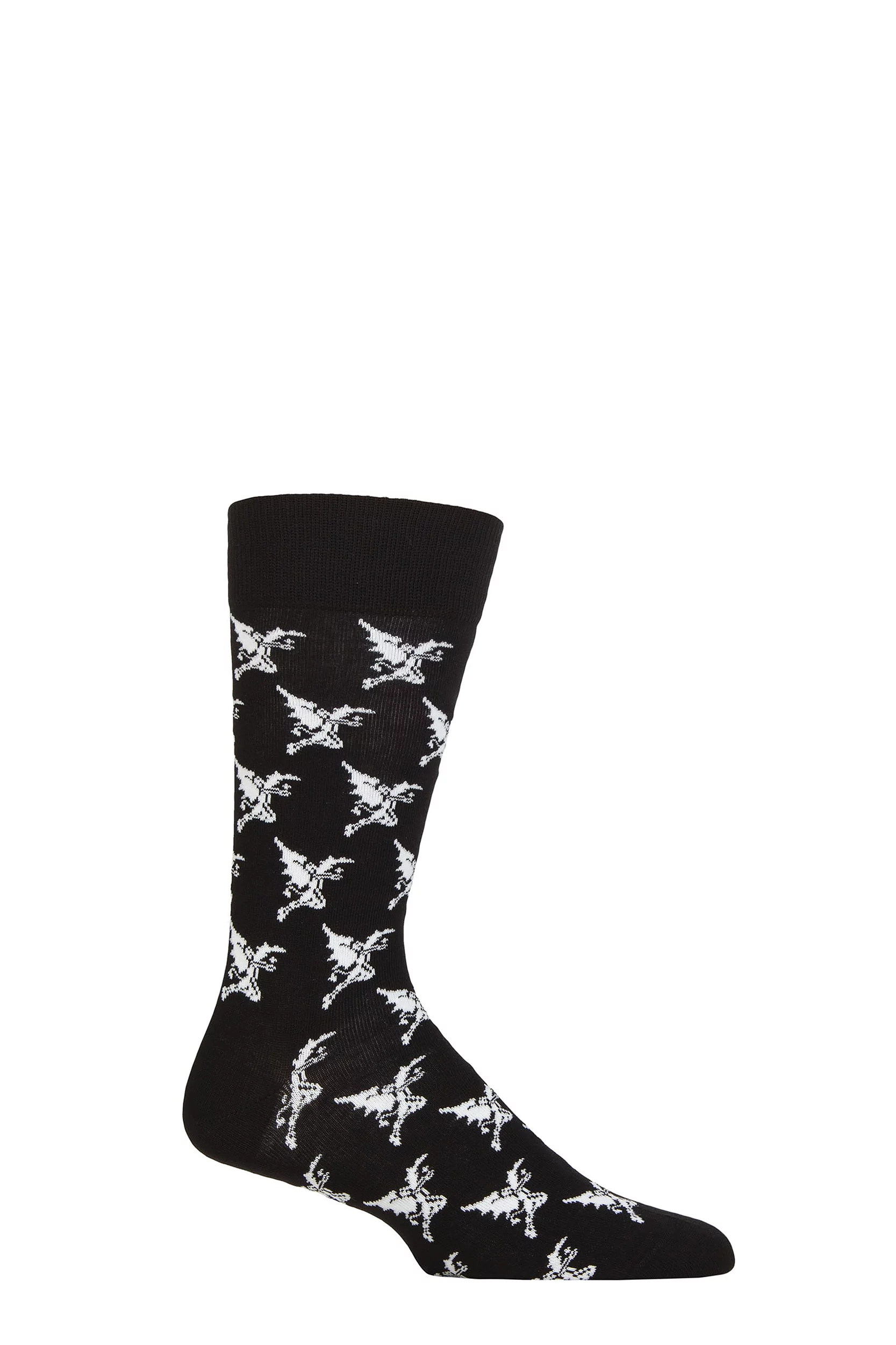 SOCKSHOP Music Collection 1 Pair Black Sabbath Cotton Socks Demon Pattern