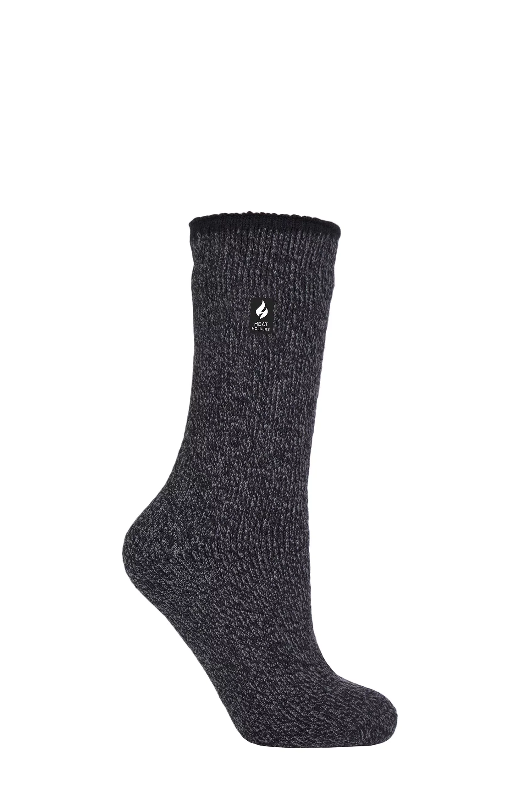 Women's 1 Pair SOCKSHOP Heat Holders 2.9 TOG Merino Wool Socks Black 4-8 Ladies